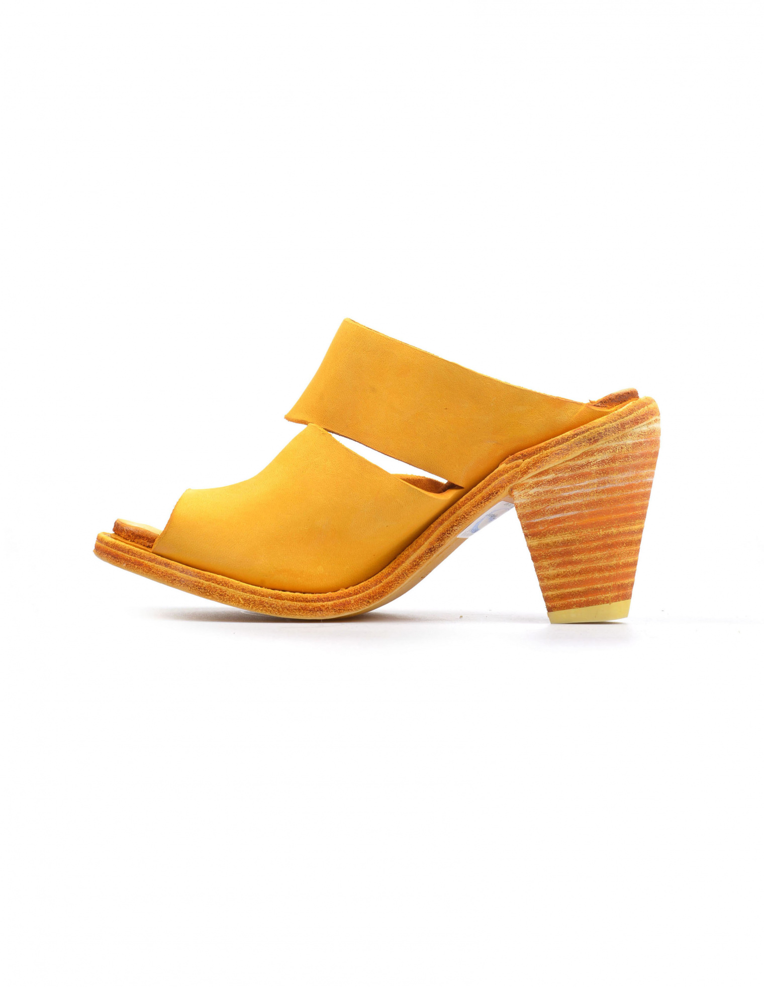 Guidi Yellow Leather Heels