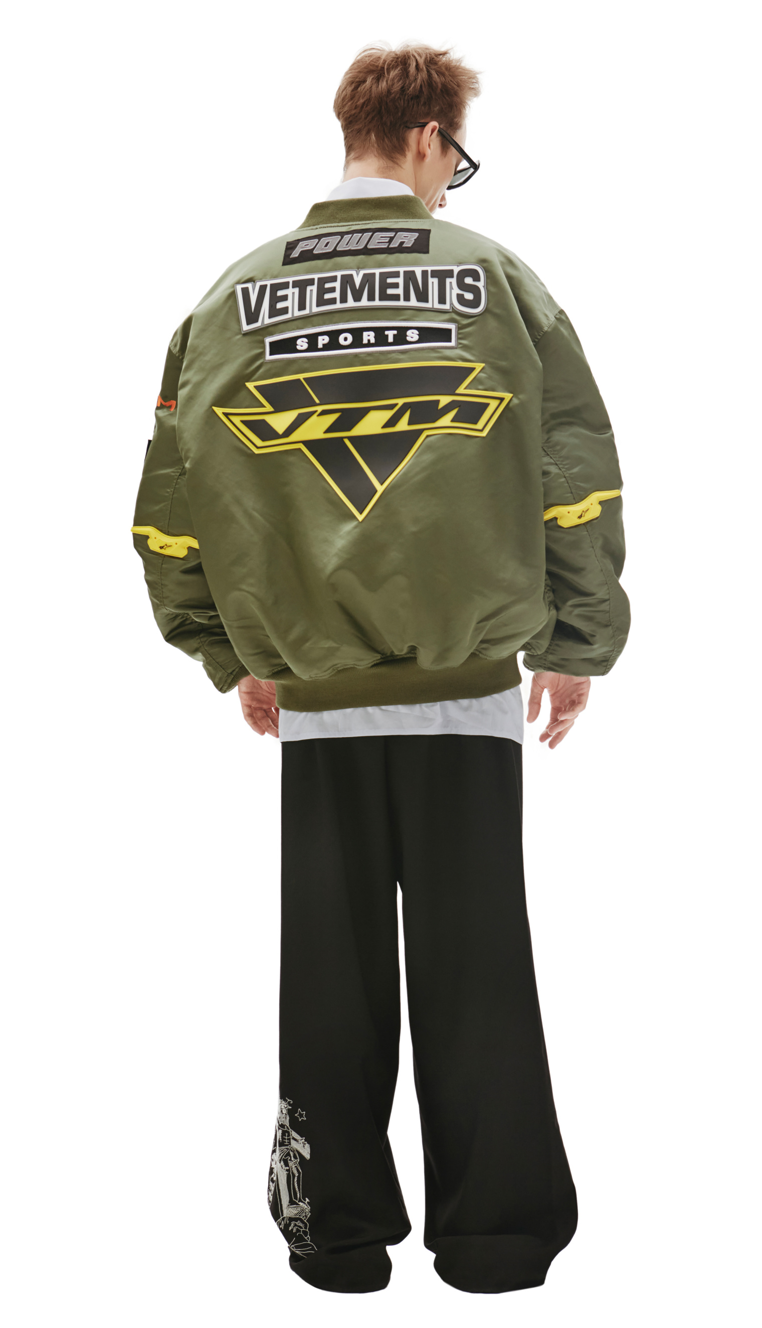 VETEMENTS Racing Logo Reversible Bomber Jacket VETEMENTS x Alpha Industries