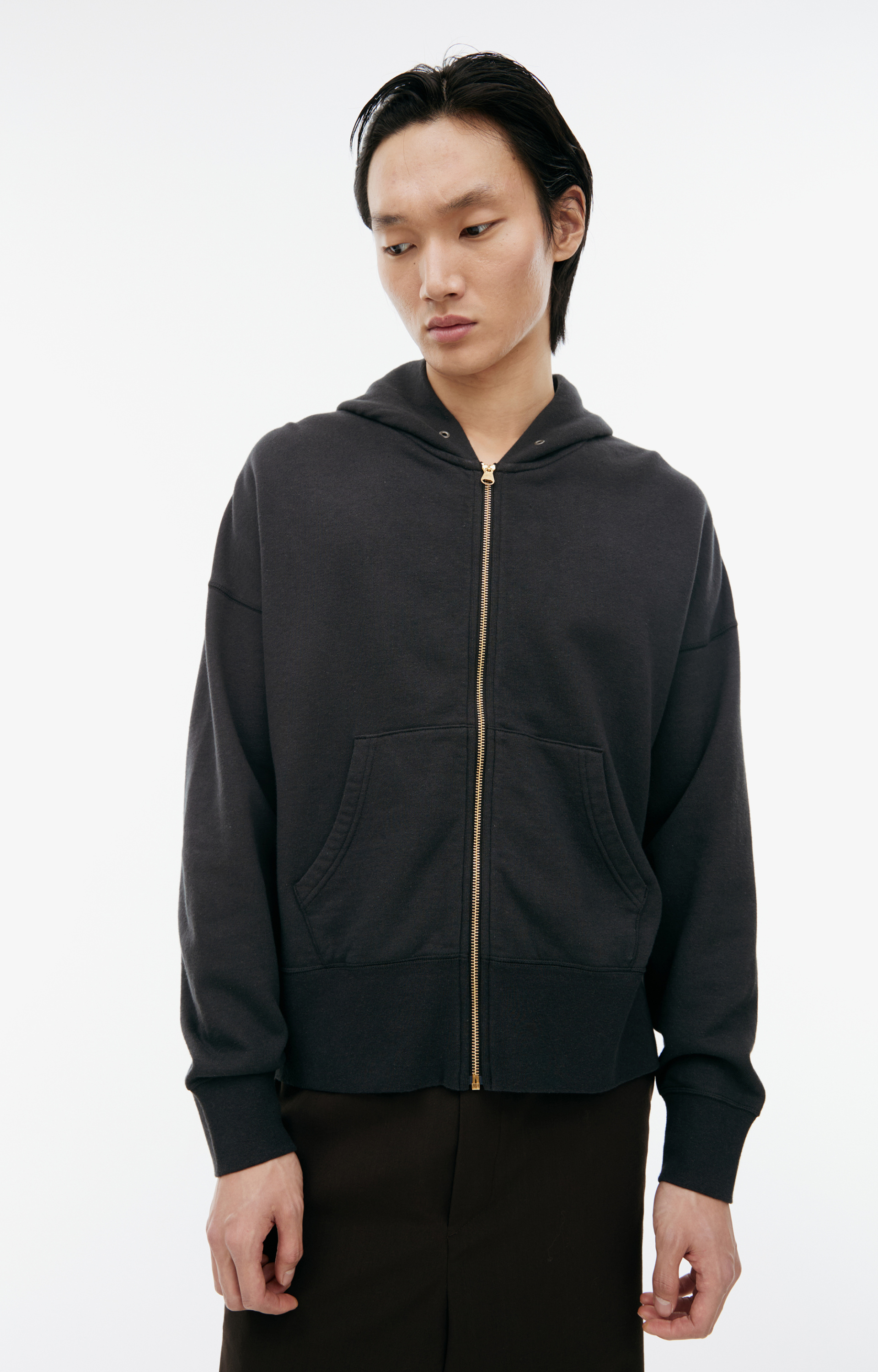 visvim Shortened hoodie with zipper