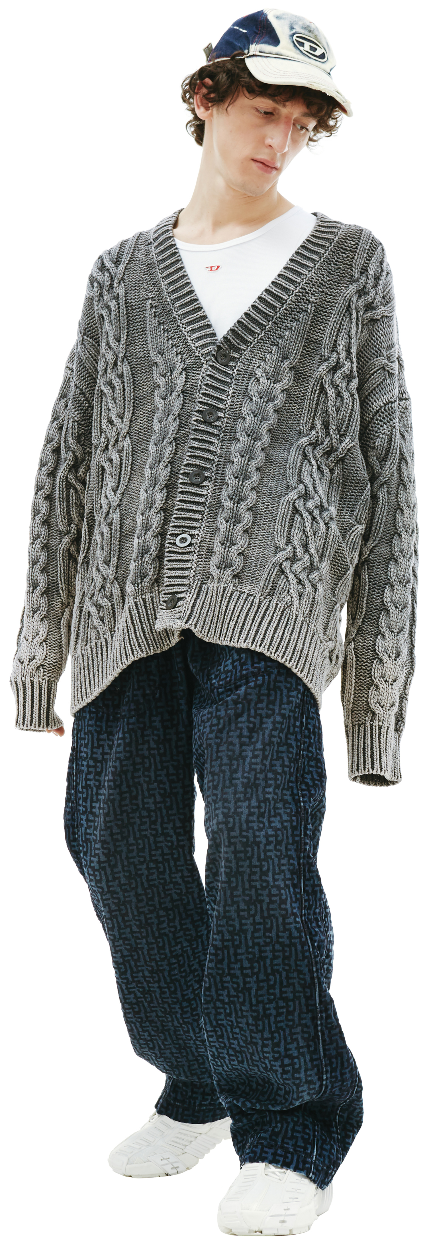 Diesel Rib knit K-Elindo Cardigan