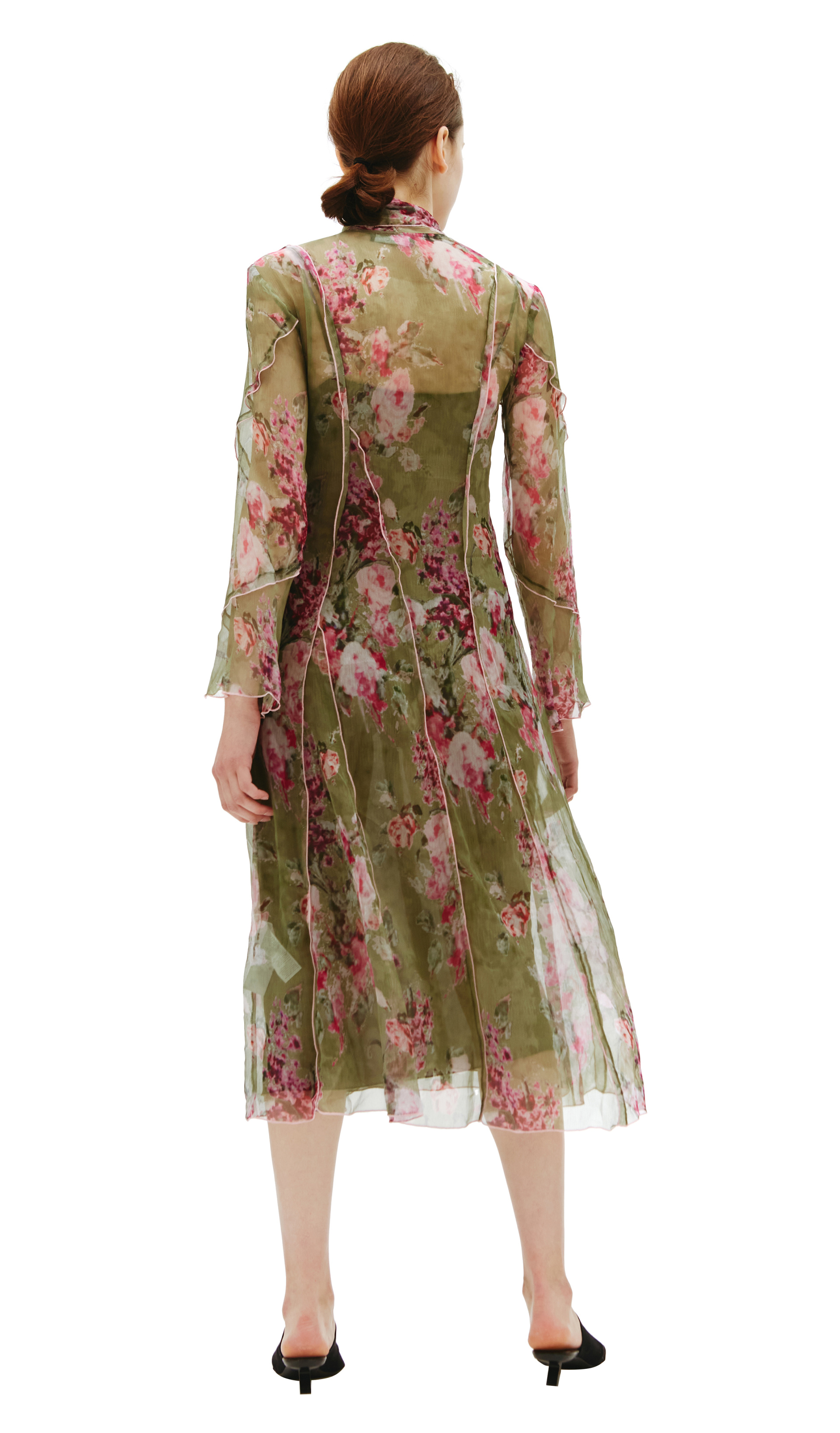 Blumarine Floral Print Midi Dress