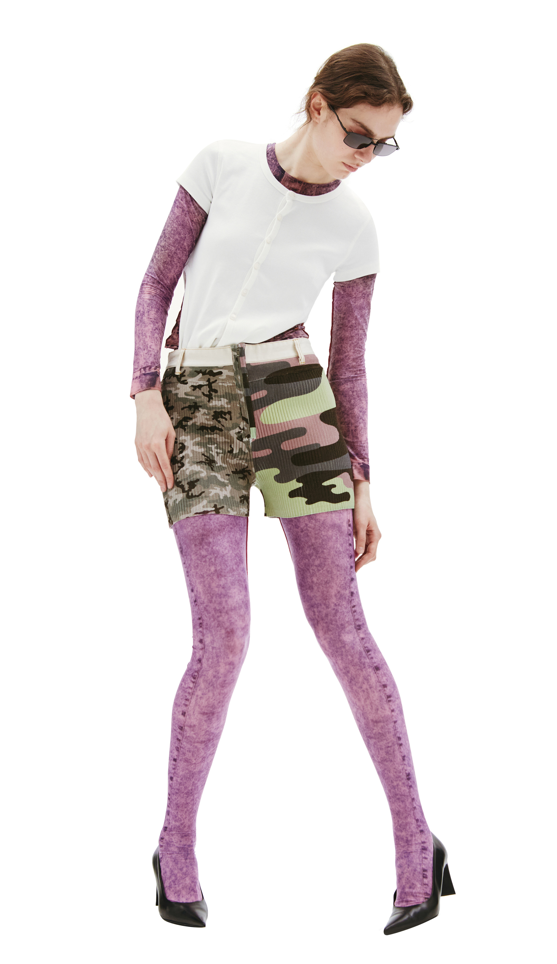 Diesel Сamouflage-print ribbed Shorts