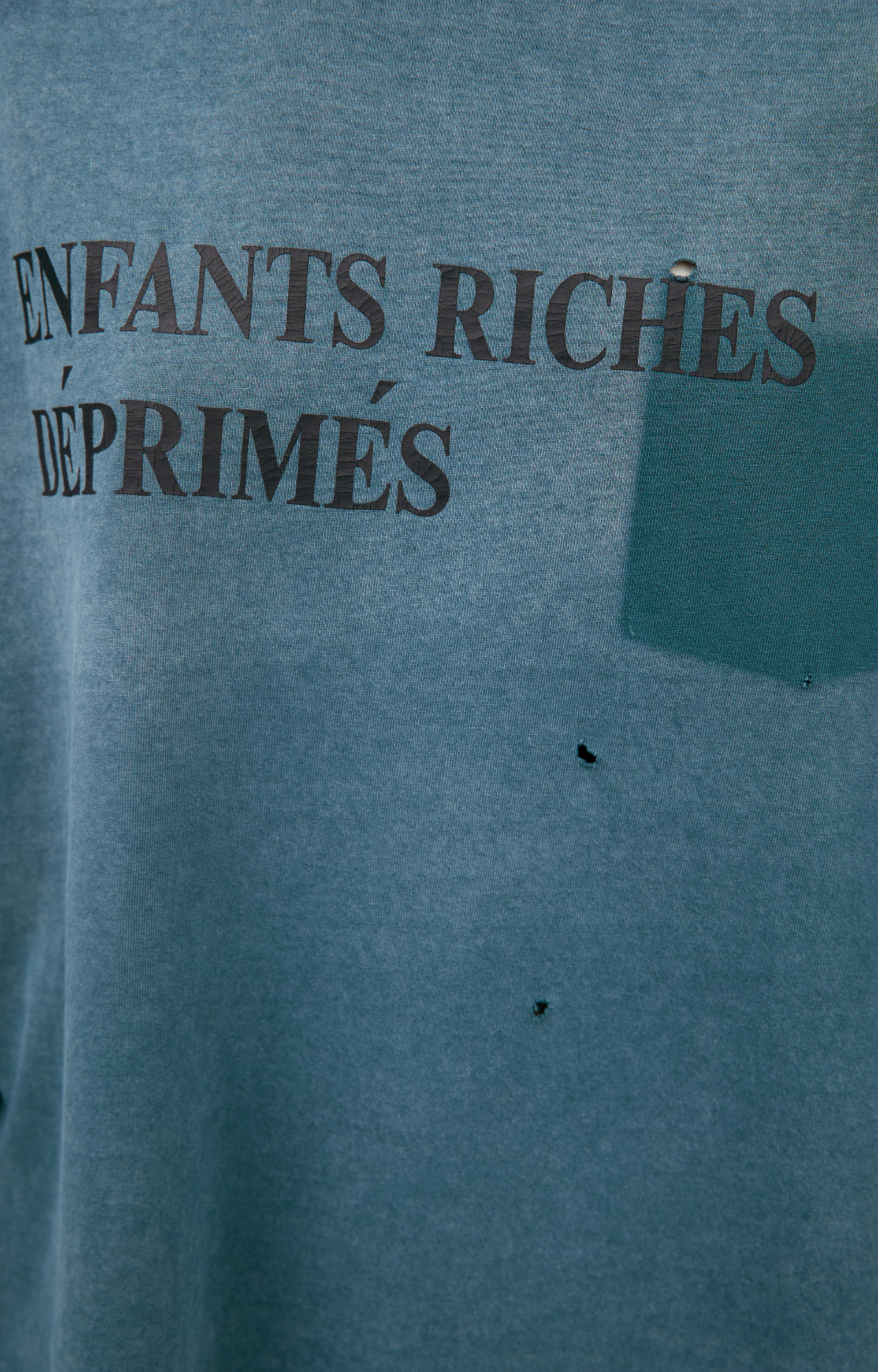 Enfants Riches Deprimes Ripped logo longsleeves