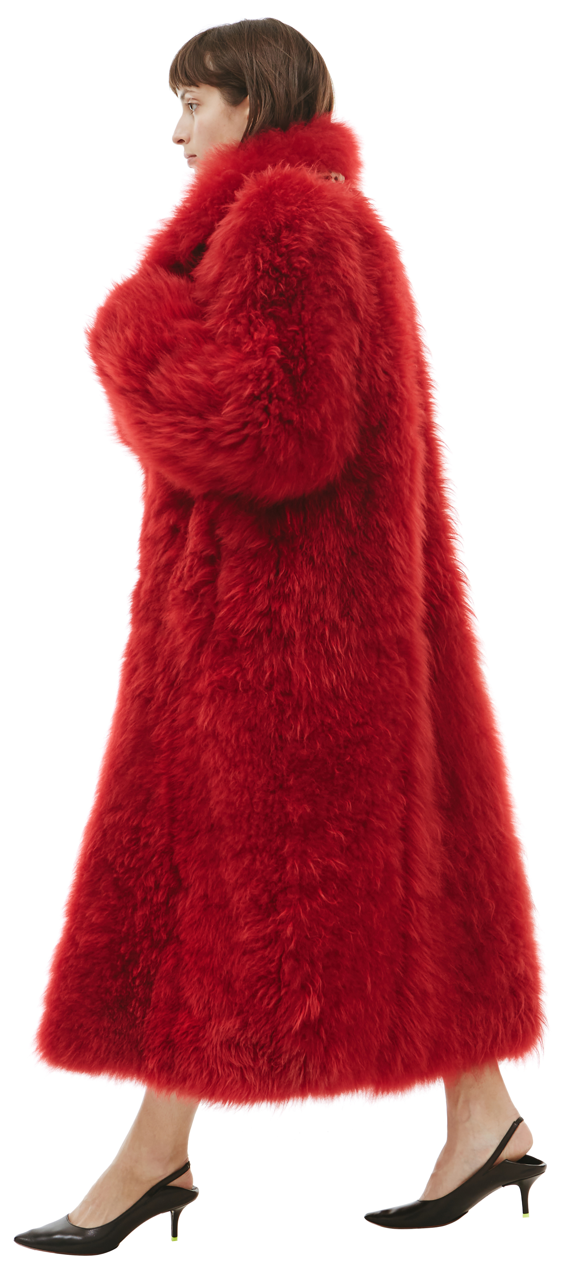 Blumarine Fluffy midi fur coat