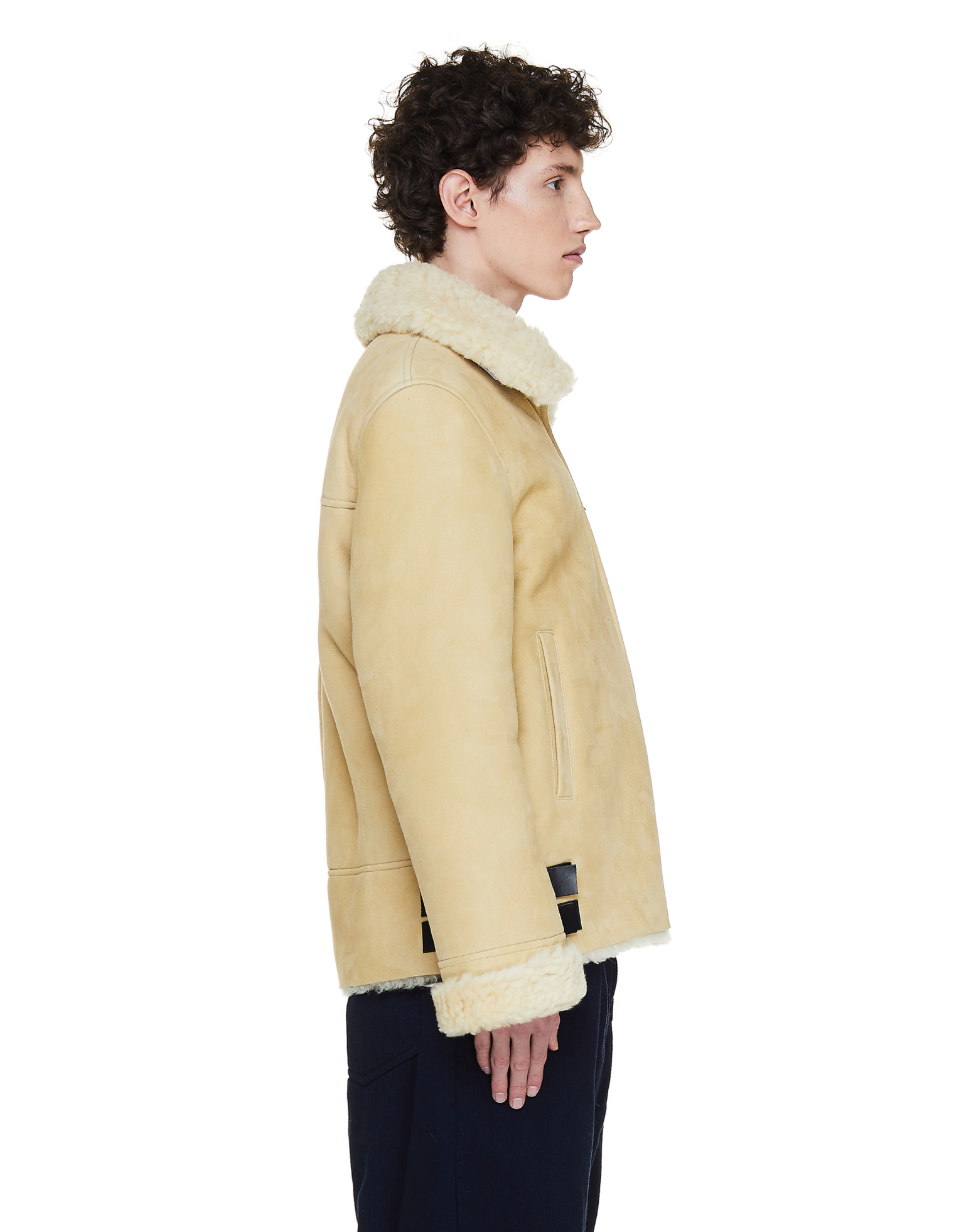 Jil Sander Cream Shearling Jacket