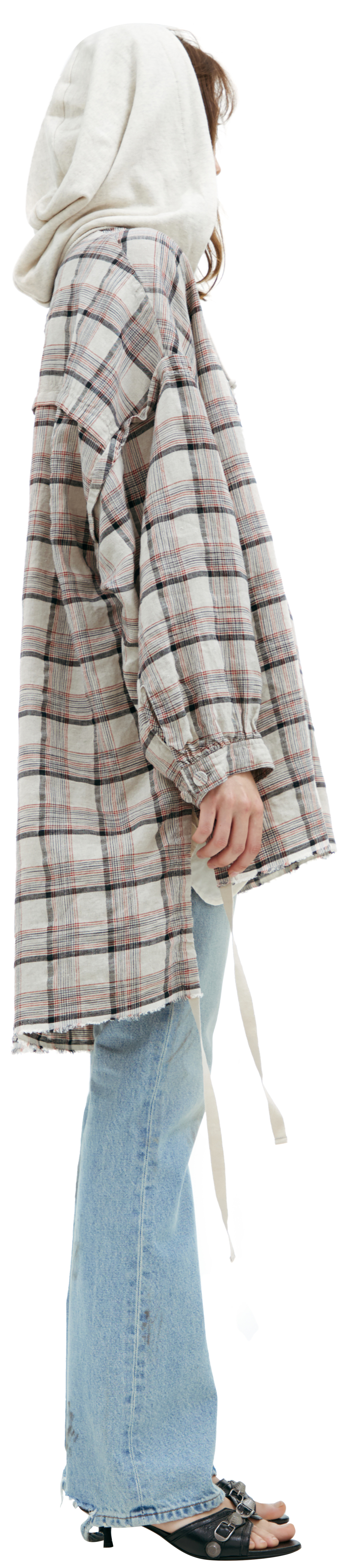 Undercover Checkered shirt with hood