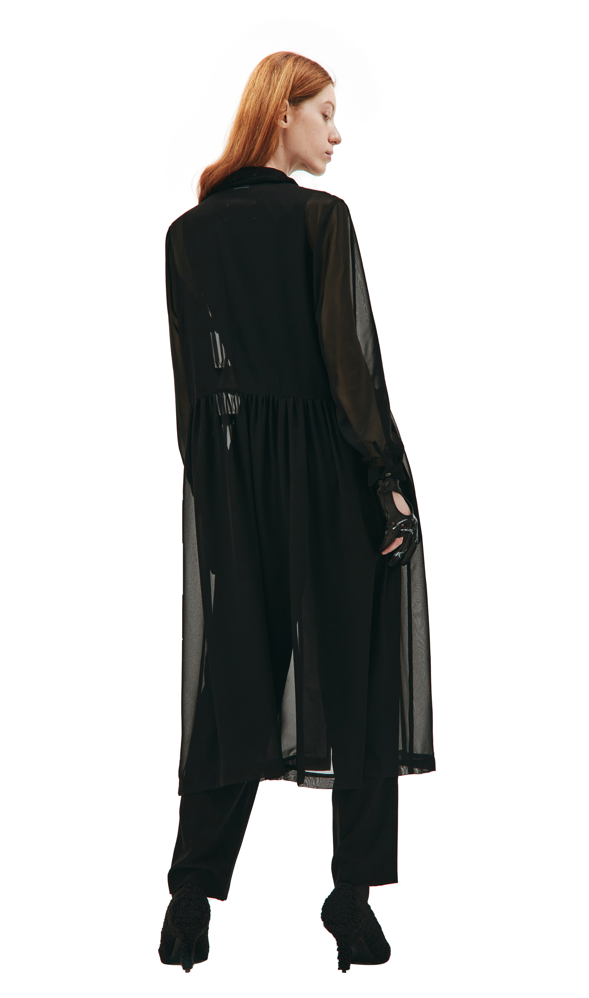 Comme des Garcons CdG Black Belted Shirt Dress