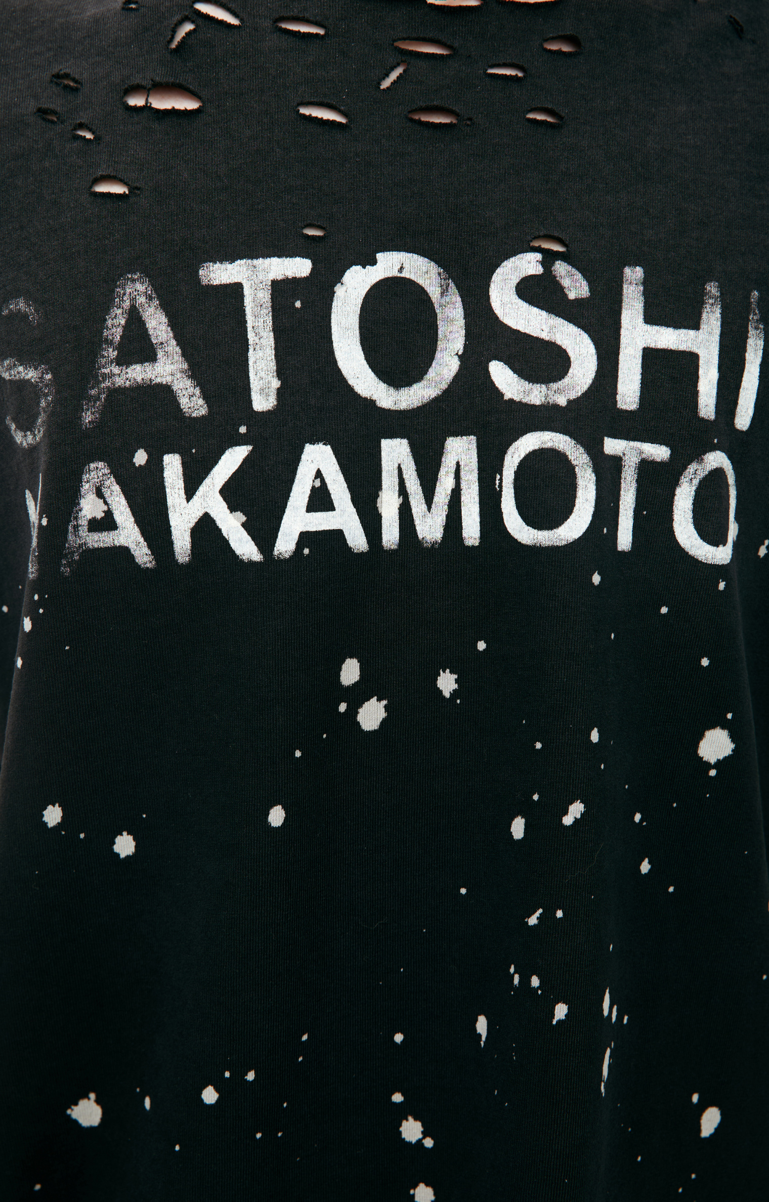 Satoshi Nakamoto T-shirt with ripped effect