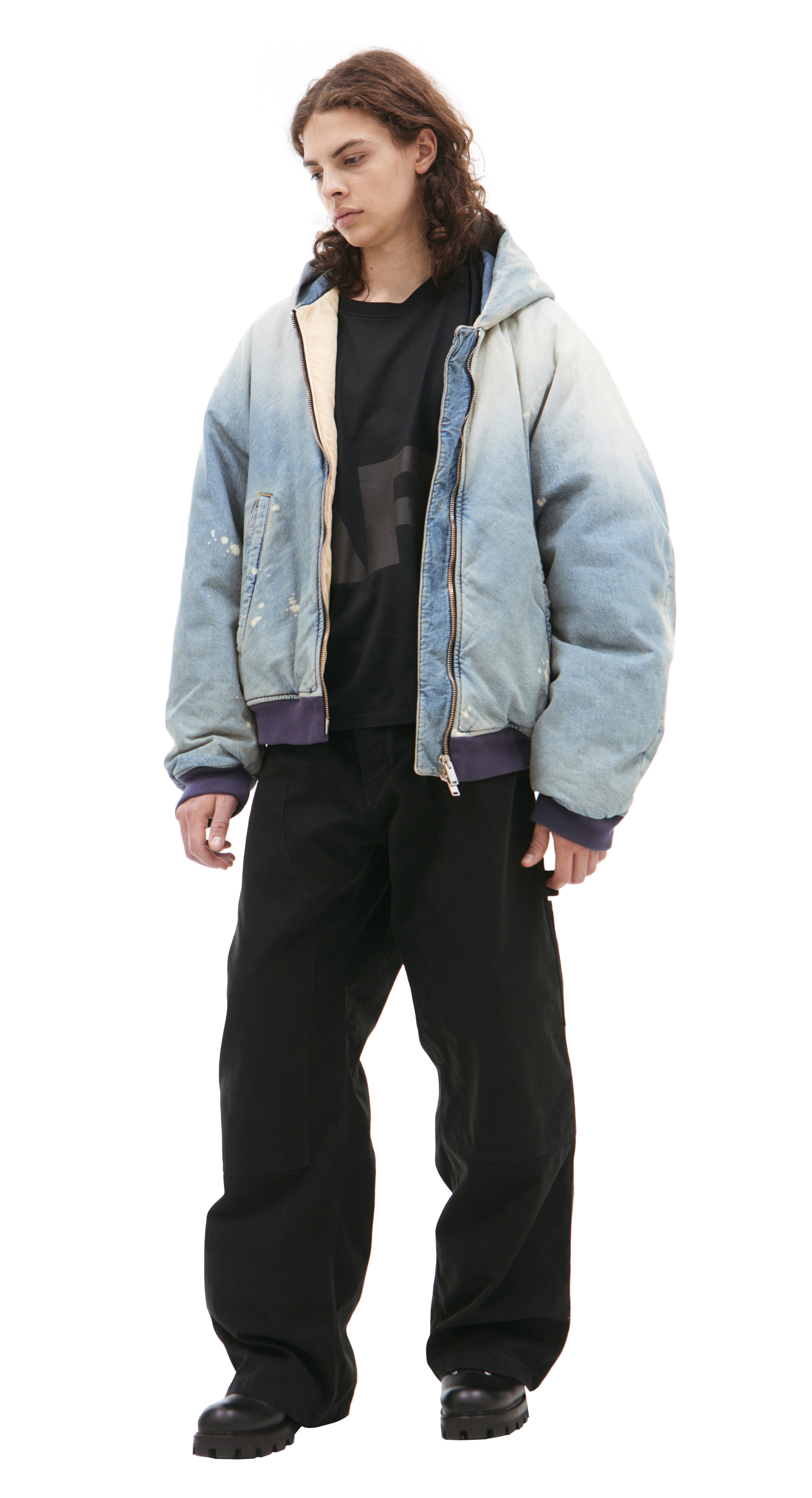 B1ARCHIVE Denim hooded jacket