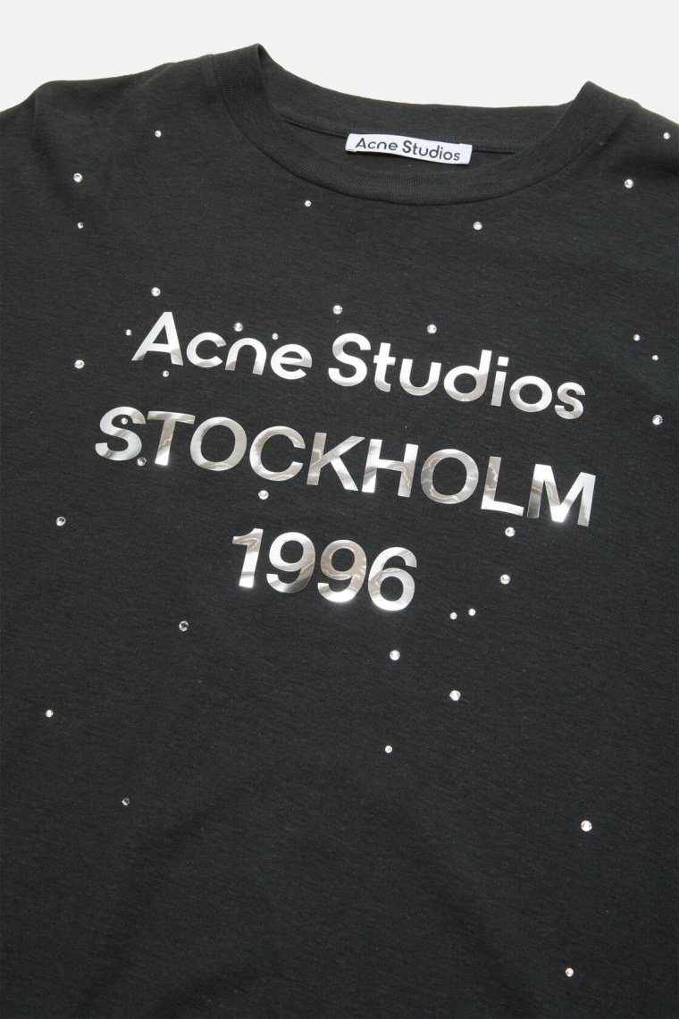 Buy Acne Studios women logo long sleeve crewneck t-shirt for $372
