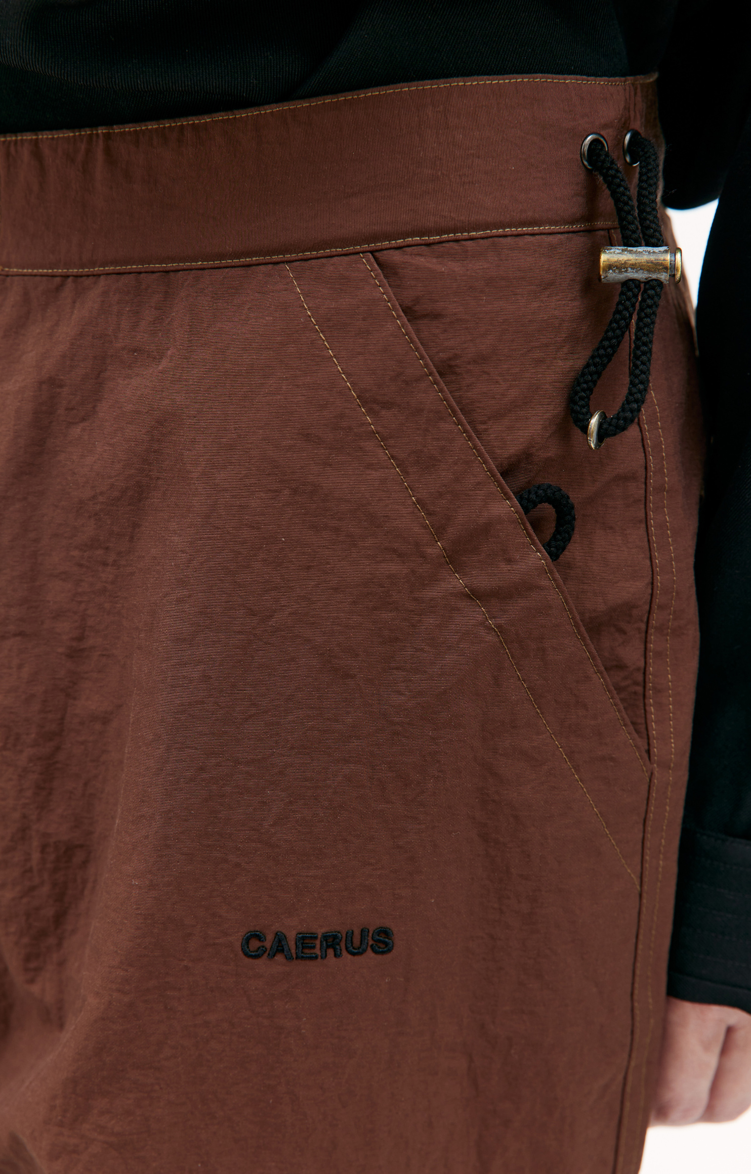 CAERUS Brown nylon trousers