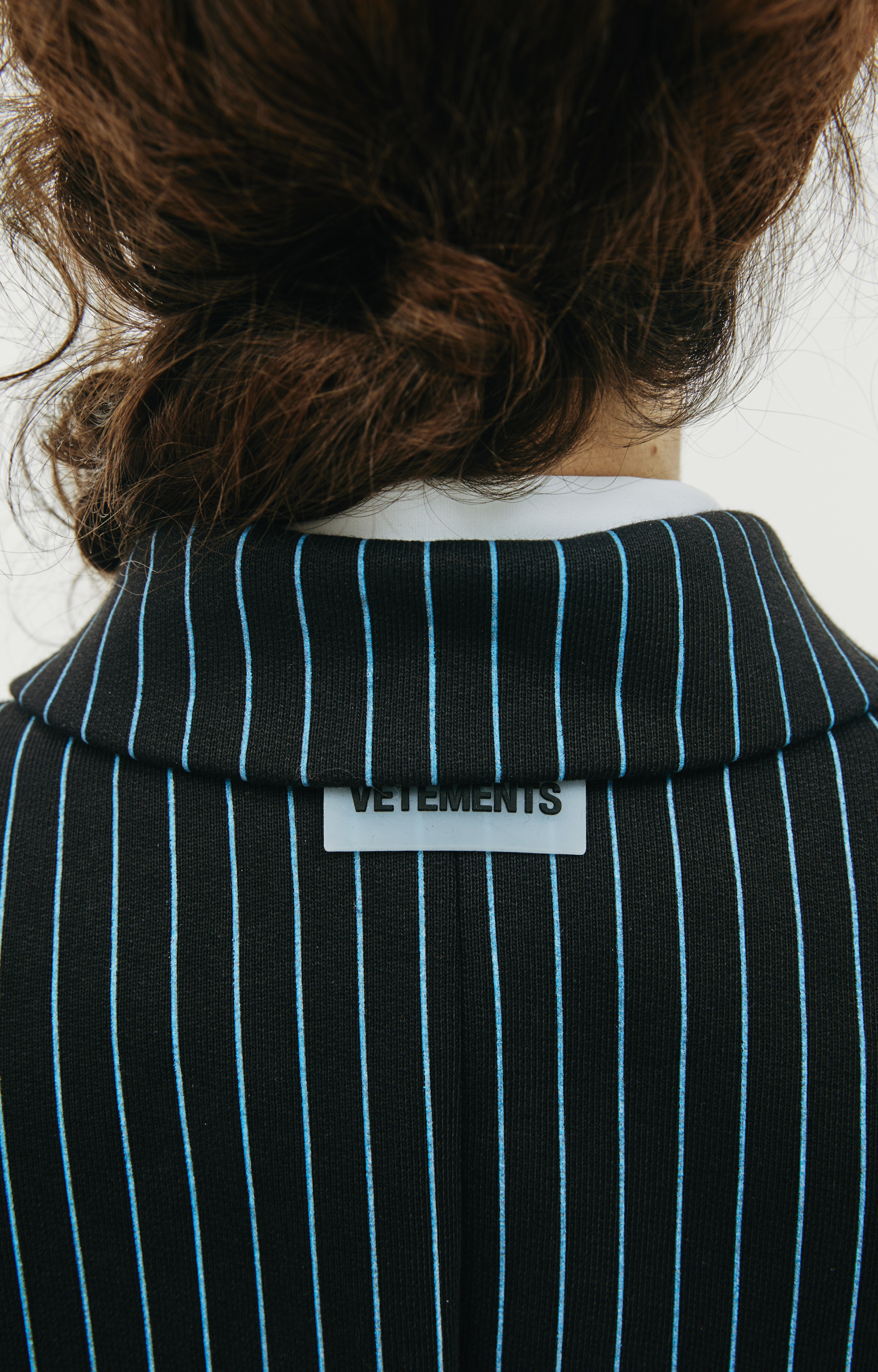 VETEMENTS Striped double-breasted blazer