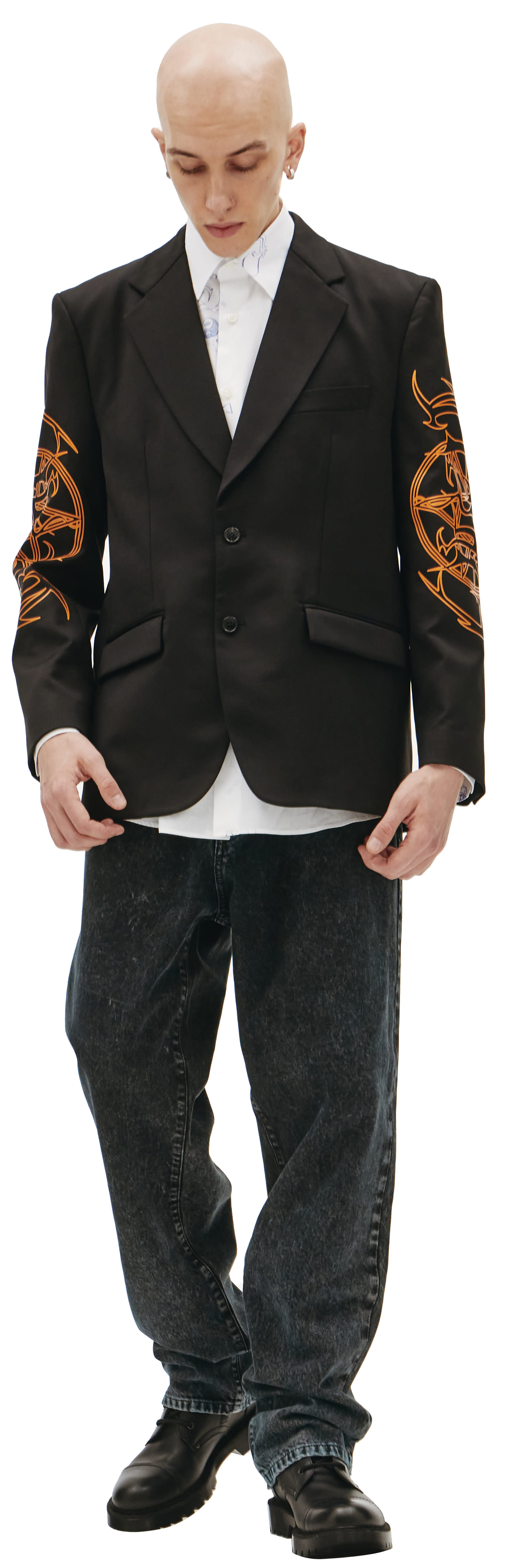 VETEMENTS Trible-print oversized blazer