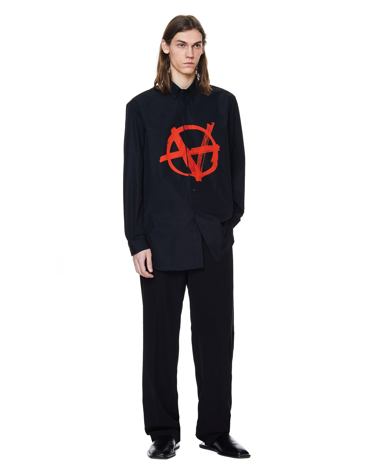 VETEMENTS Black Cotton Anarchy Shirt