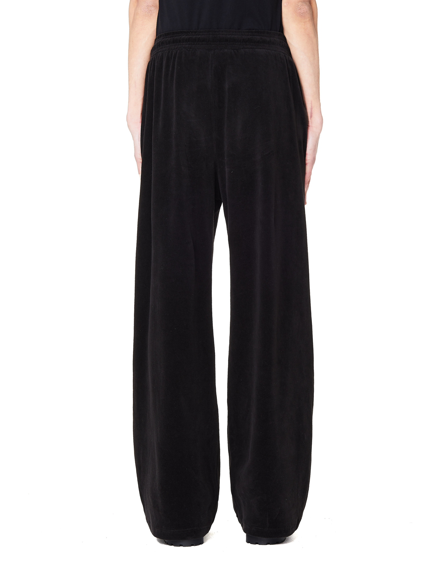 Vojettes Black & Blue Embroidered Velvet Trousers