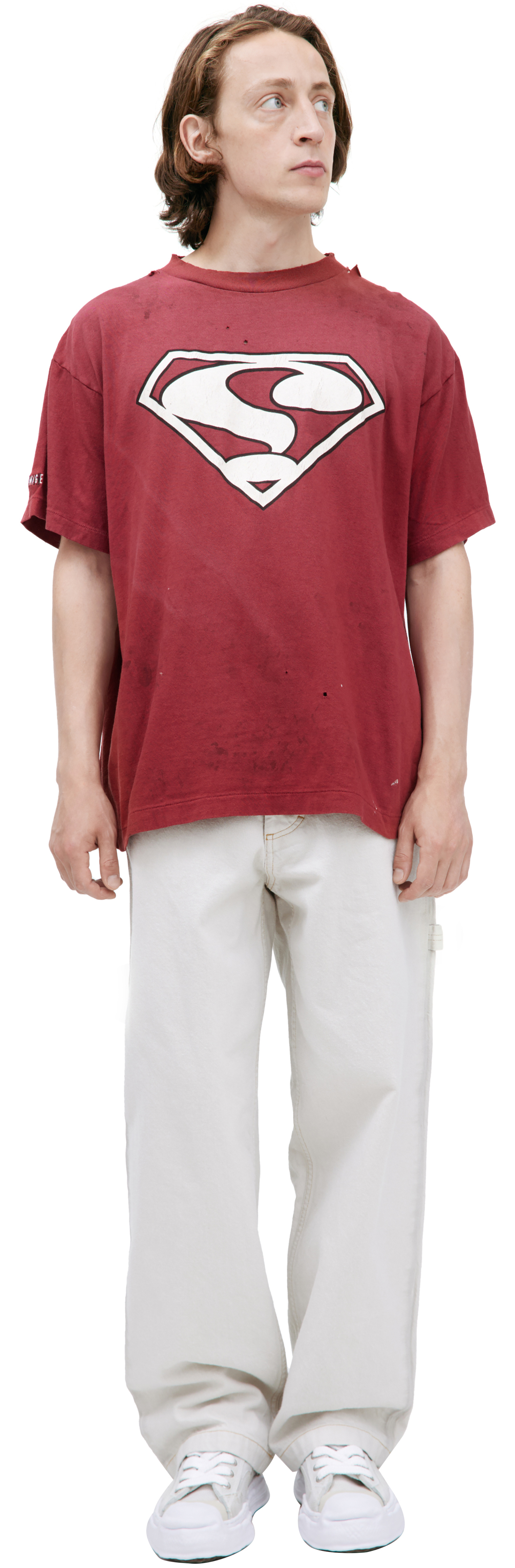 Saint Mxxxxxx T-shirt with a ripped effect