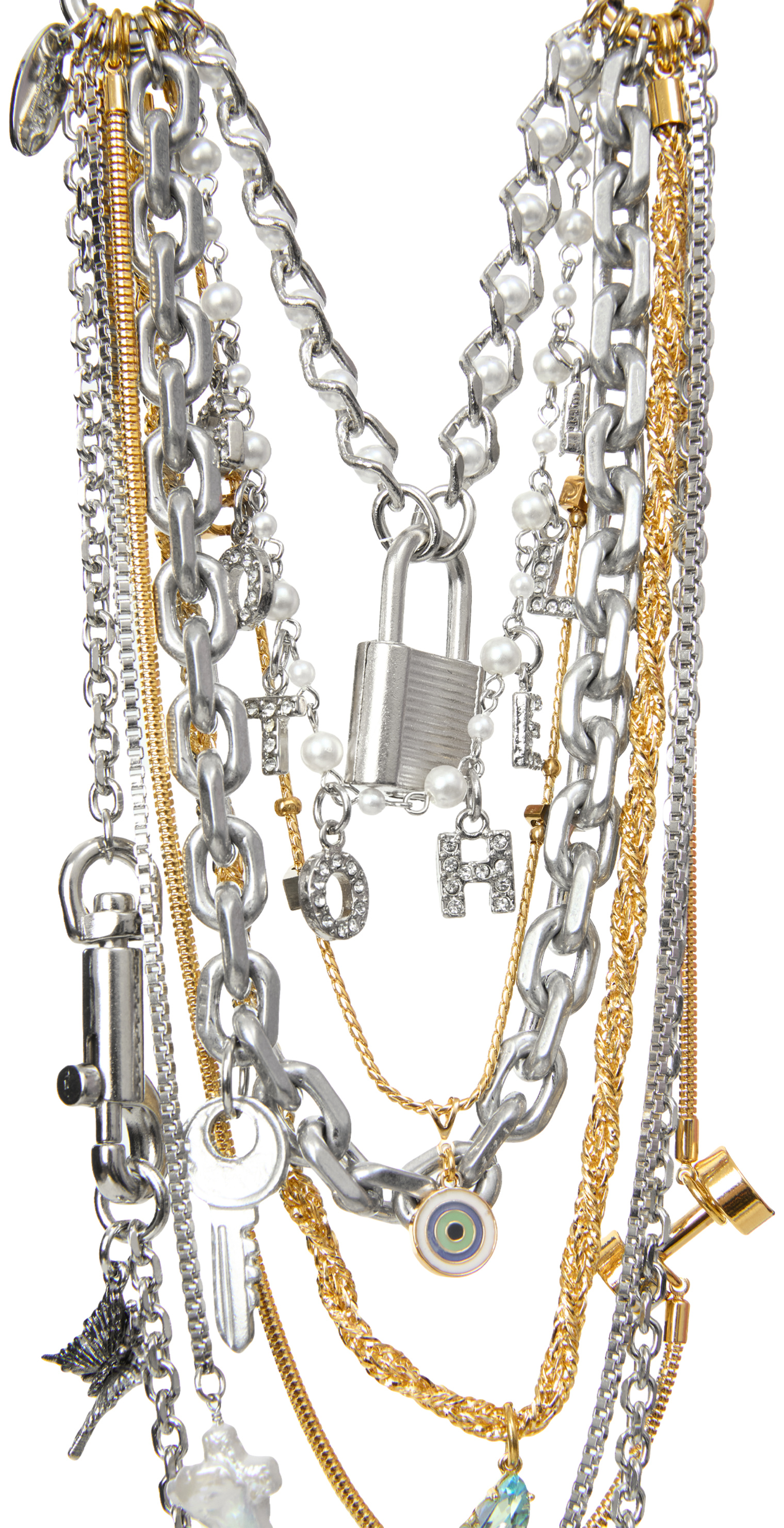 Doublet Layered necklace with pendants