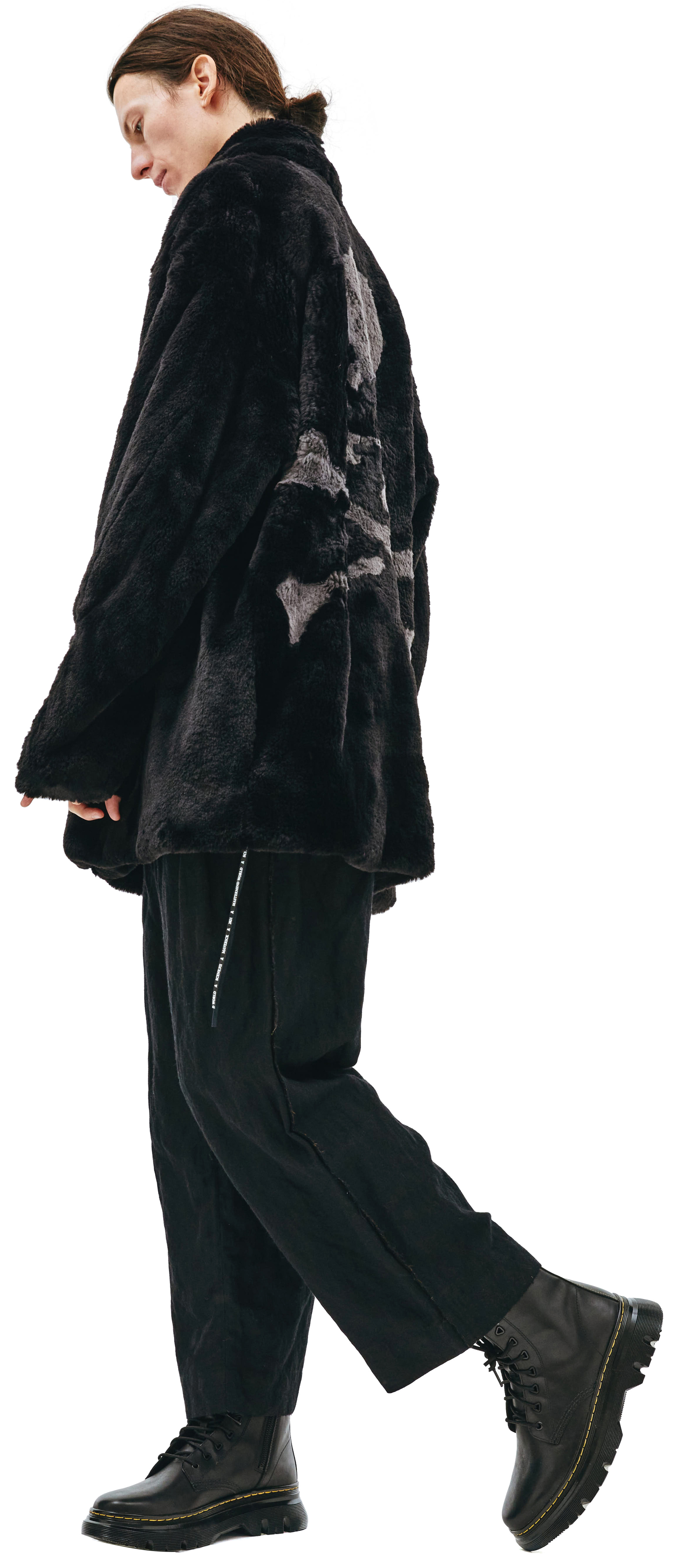 Mastermind WORLD Black faux fur jacket