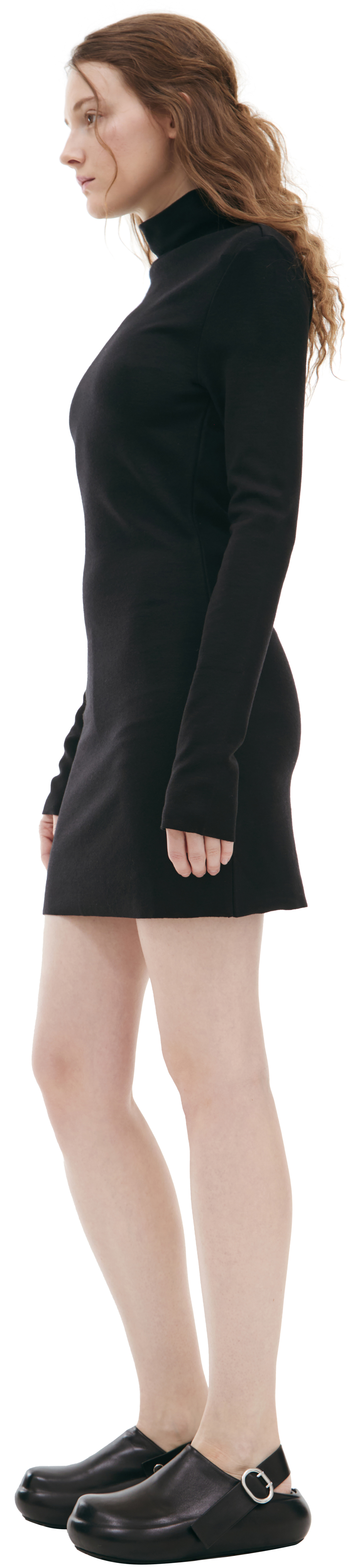 AMI PARIS Black dress with high collar