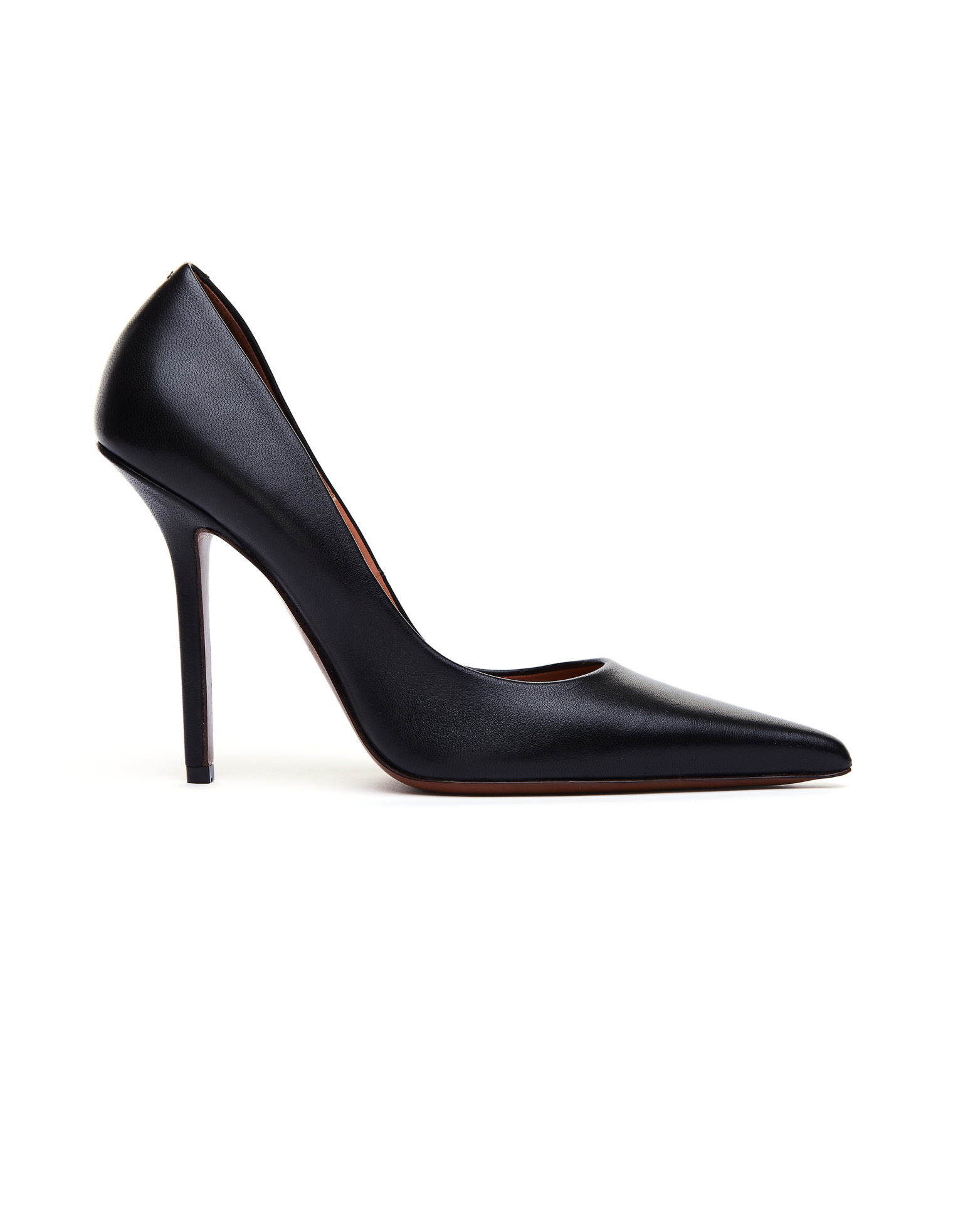 VETEMENTS Black Leather Sexy Stilettos