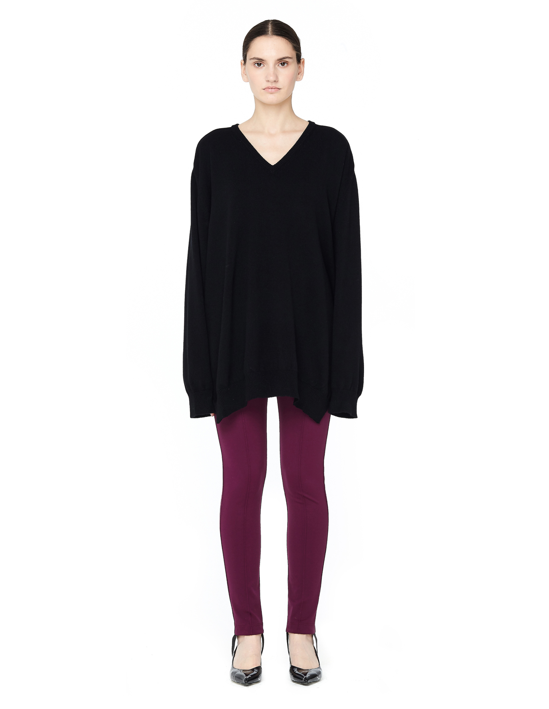 Balenciaga V-neck Black Cashmere Sweater