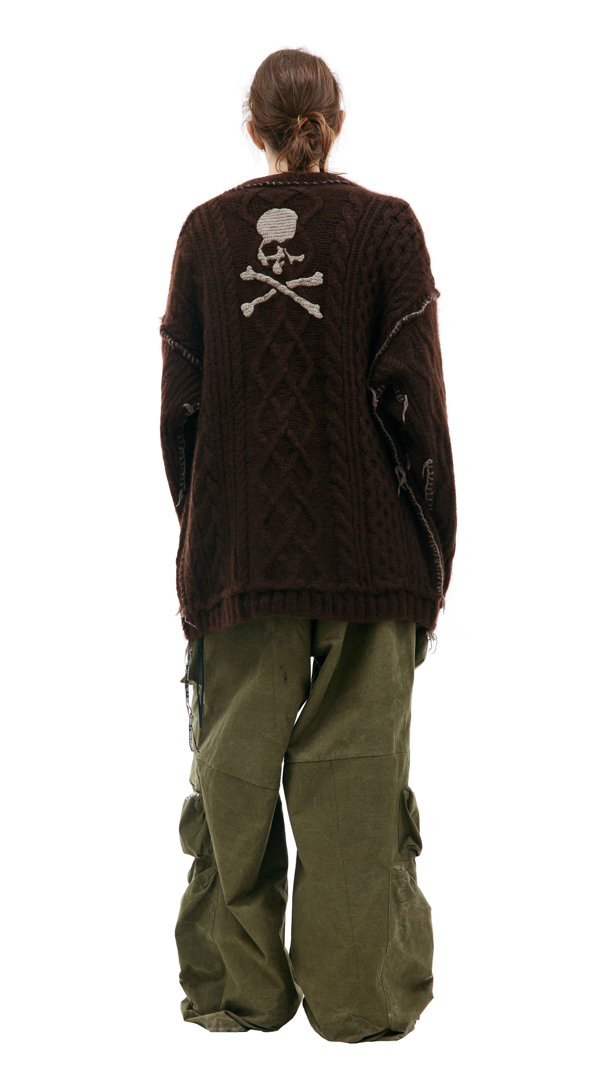 Mastermind WORLD Brown cashmere cardigan