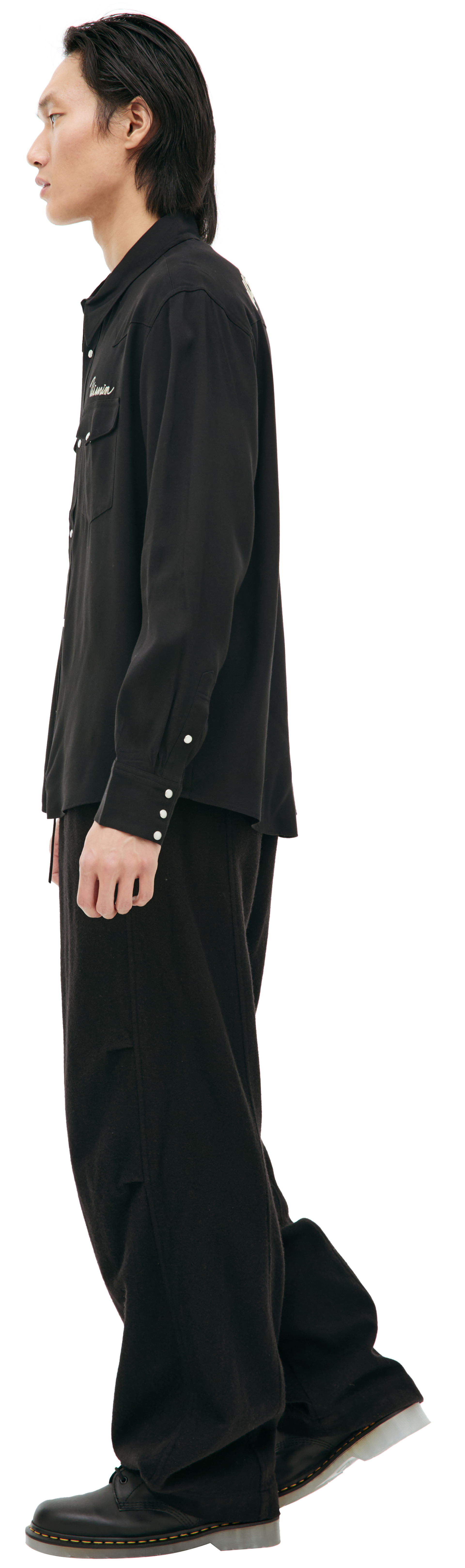 visvim Black button-down shirt