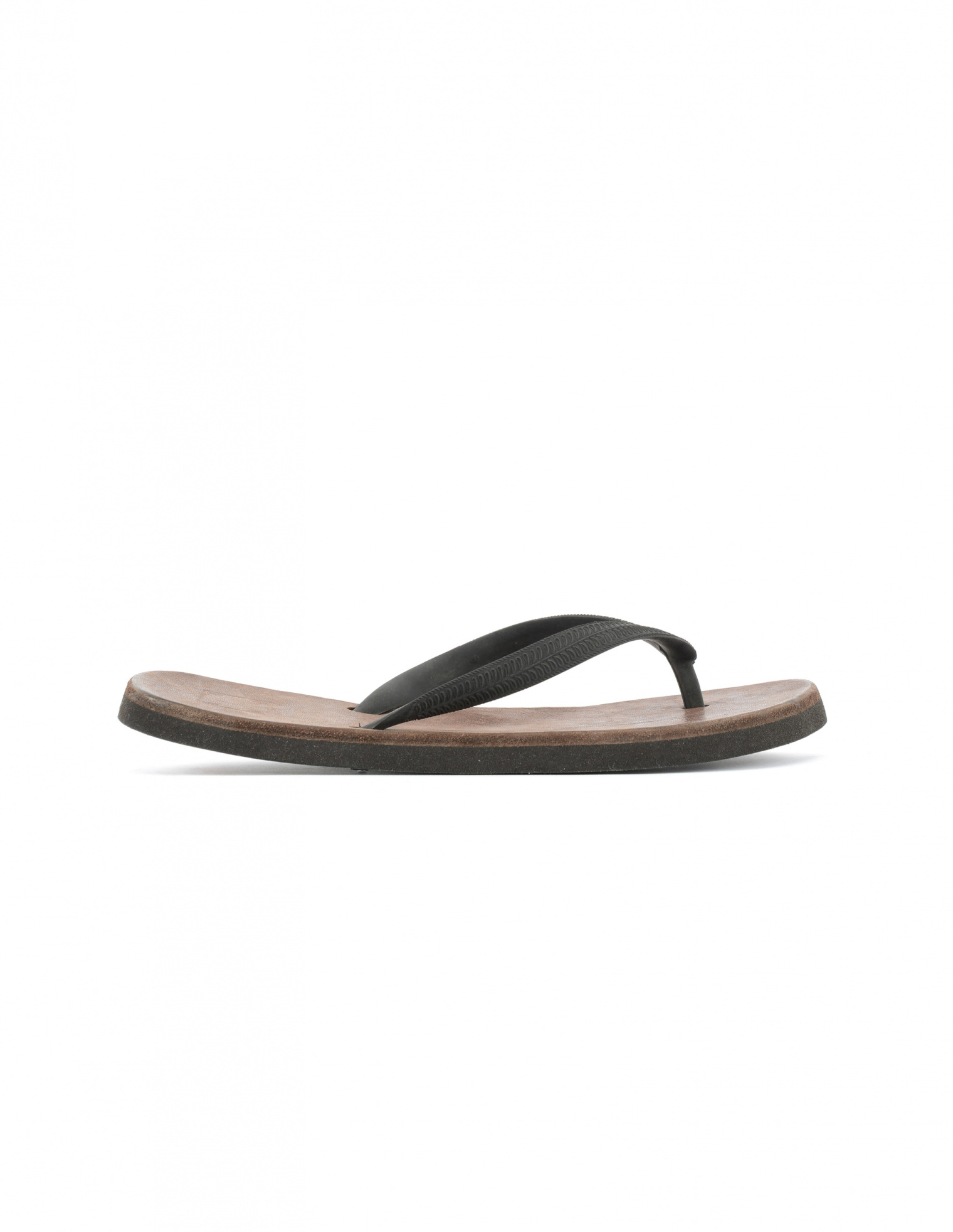 Guidi Leather and rubber flip-flops