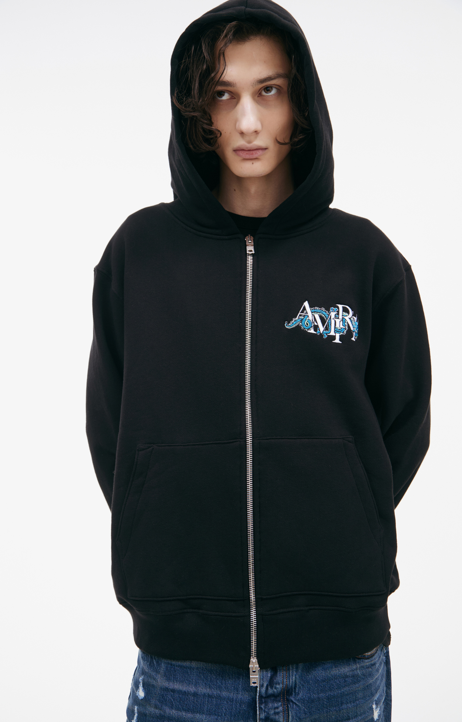 AMIRI Black hoodie with zipper