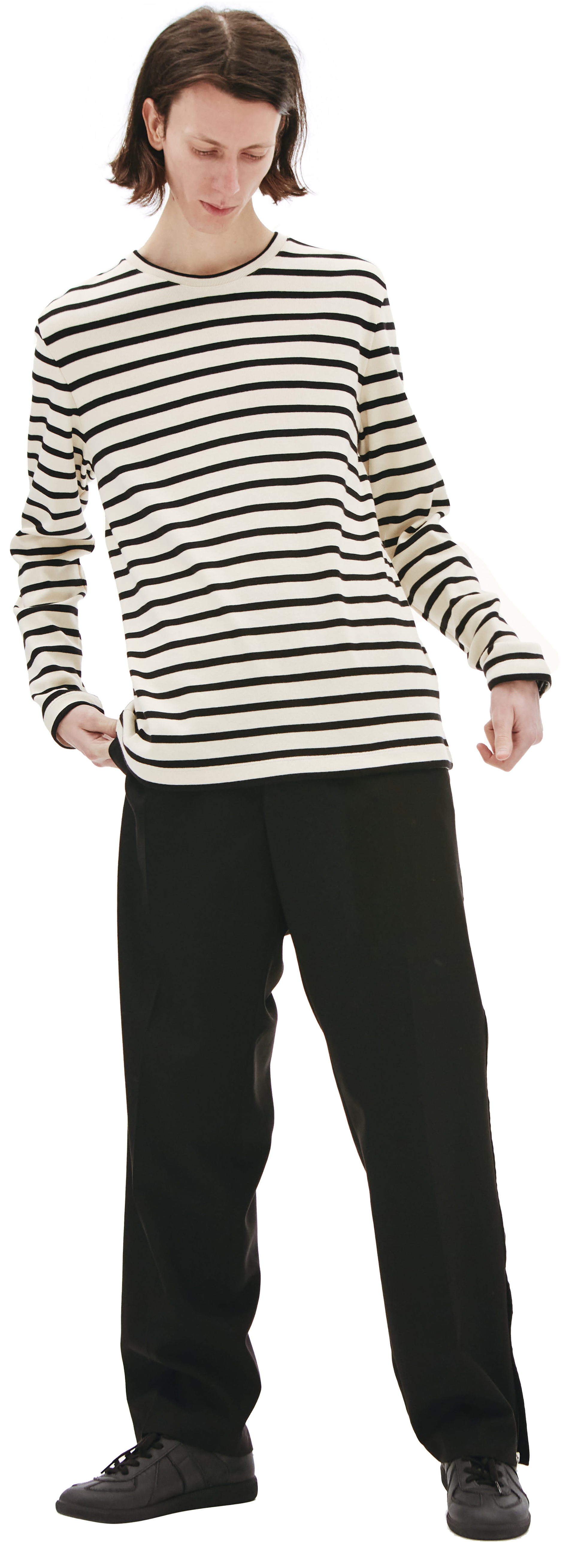 Jil Sander Сotton longsleeve with logo patch