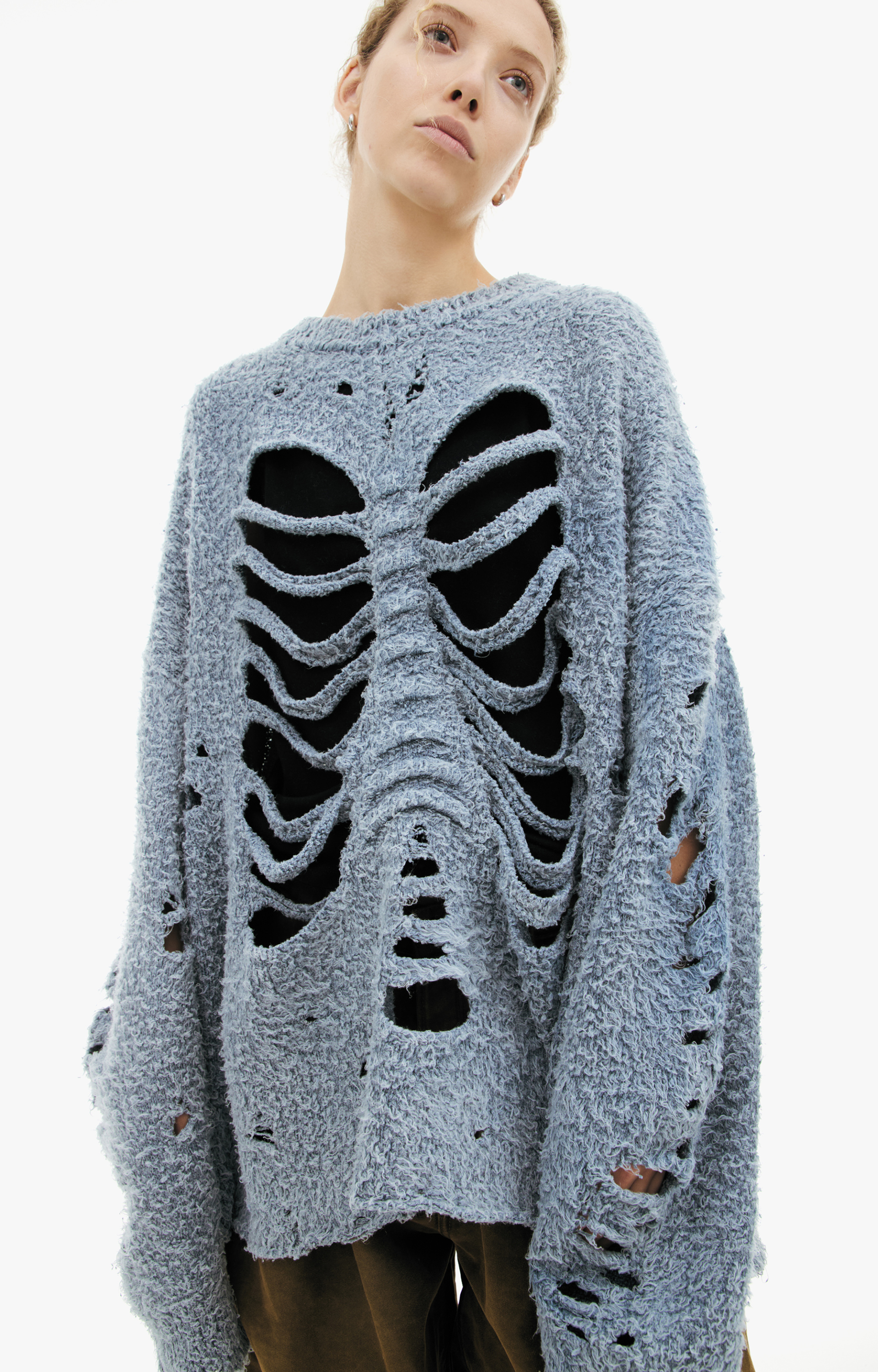 Doublet \'Ribcage\' Blue sweater