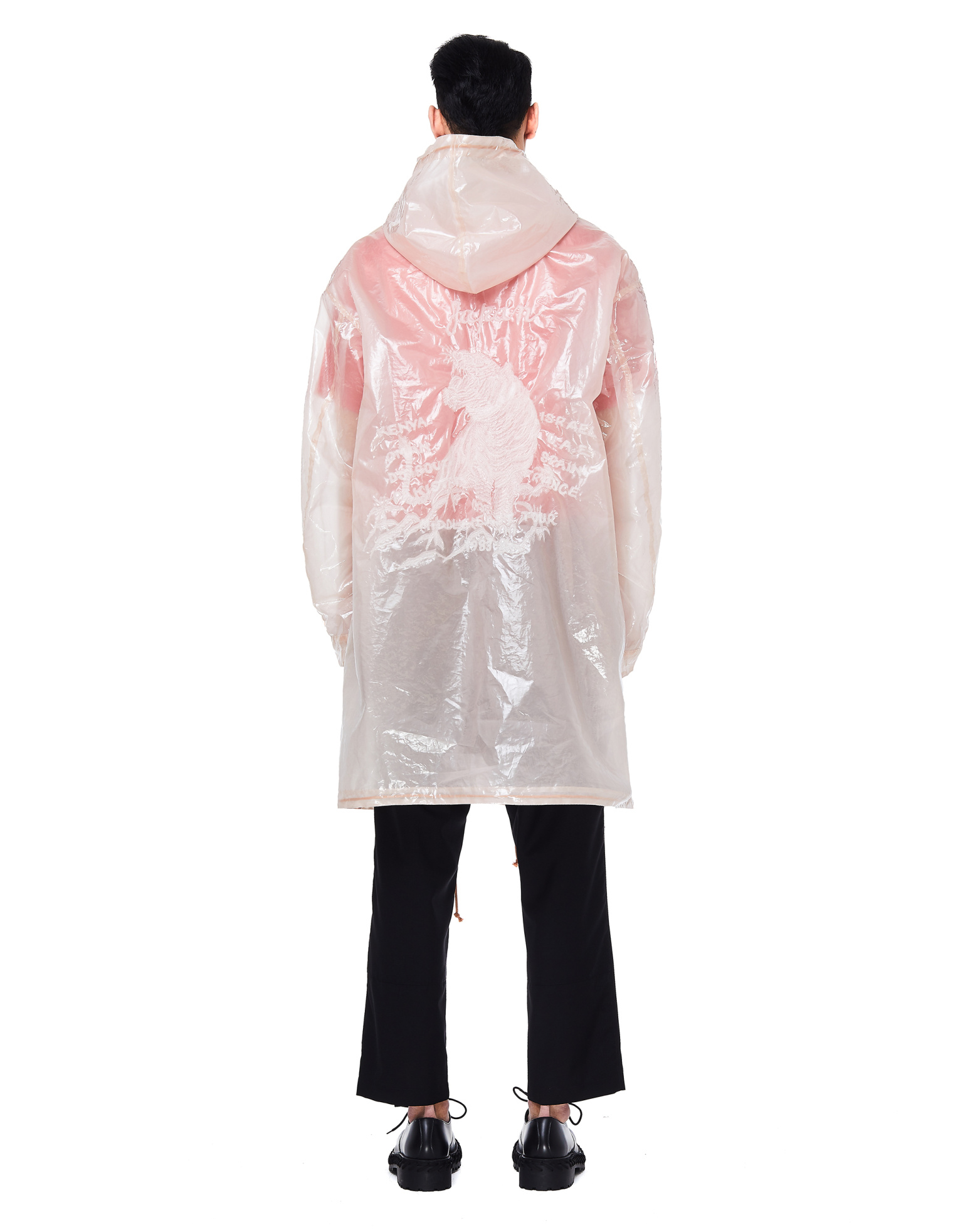 Doublet Souvenir Embroidered Transparent Raincoat