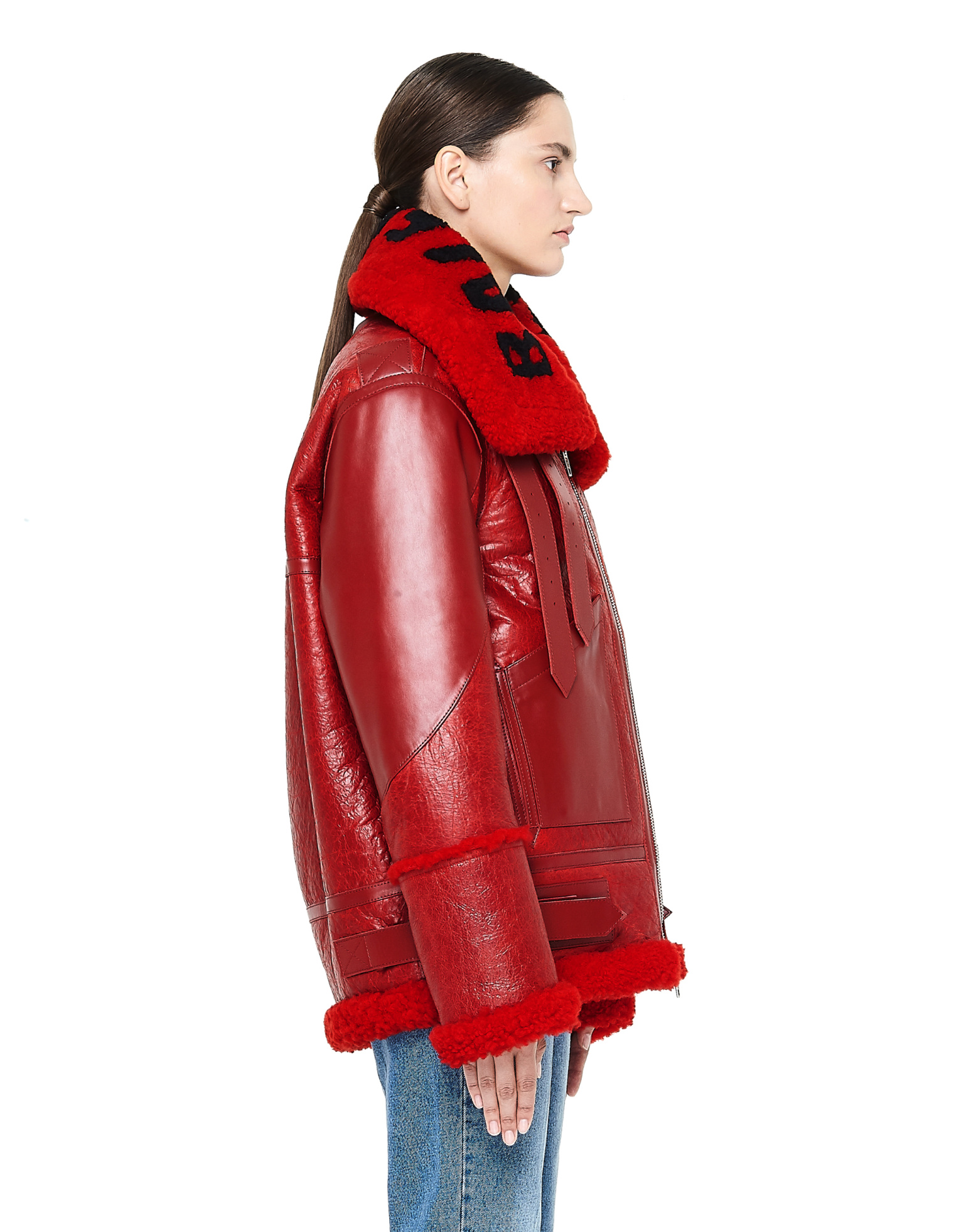 Balenciaga The Bombardier Leather and Shearling Jacket