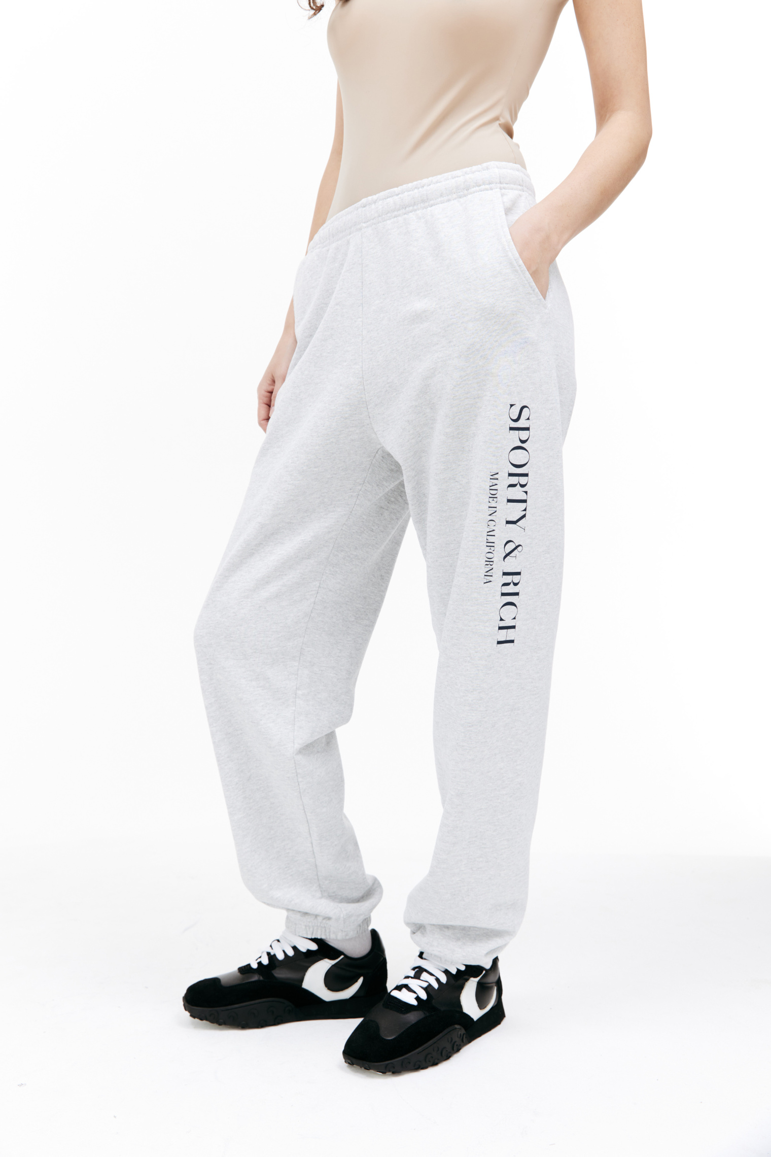 SPORTY & RICH Logo printed sweatpant