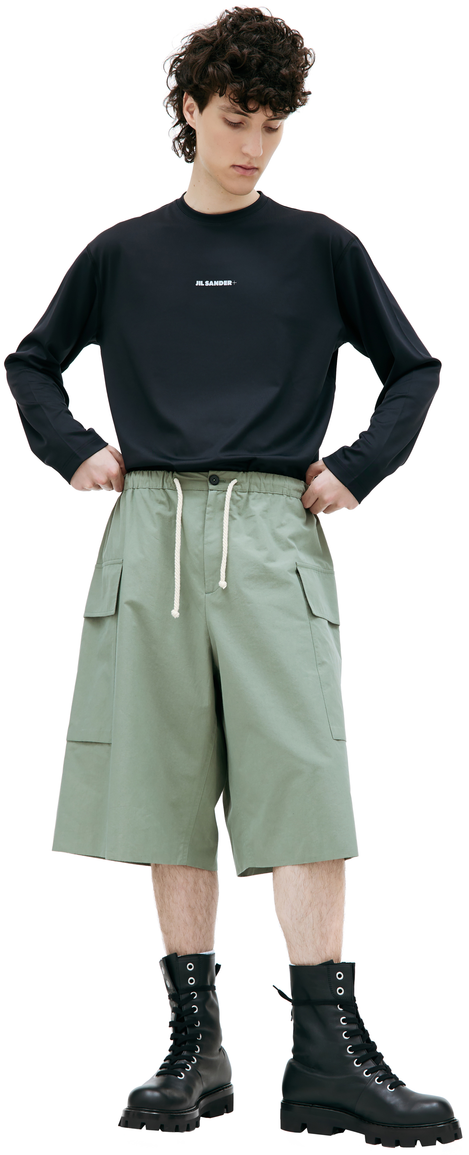 Jil Sander Wide leg shorts with pockets