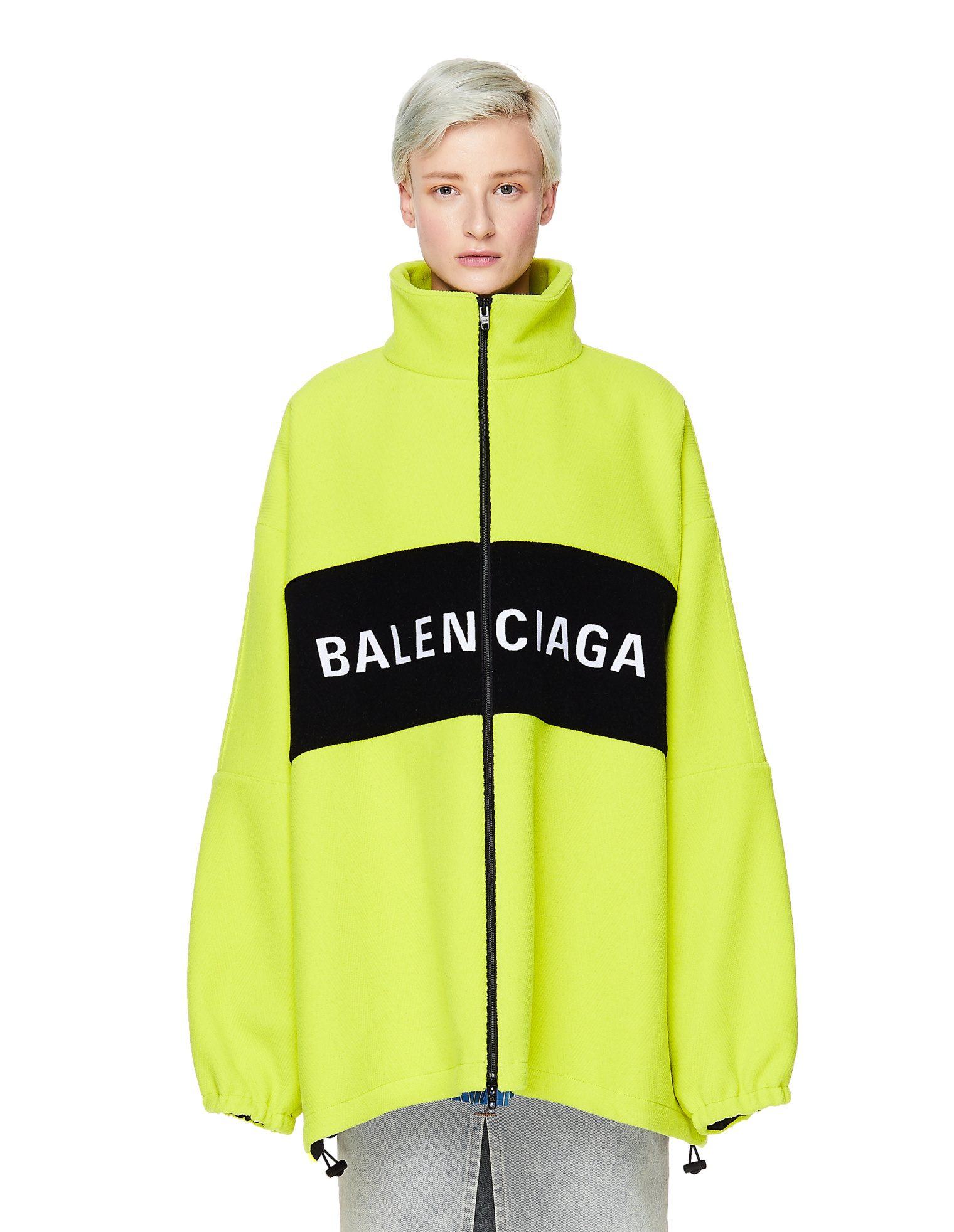 Balenciaga neon green jacket on sale