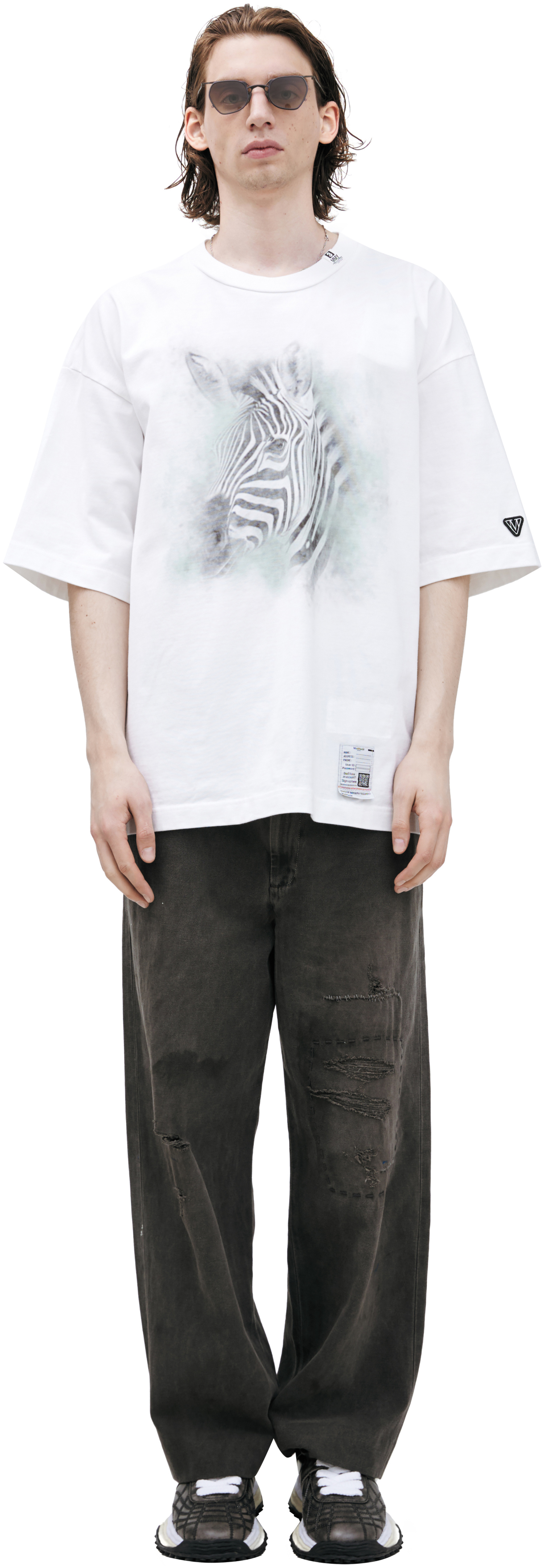 MAISON MIHARA YASUHIRO 半袖36 Buy Maison Mihara Yasuhiro men white ordinary people t-shirt for