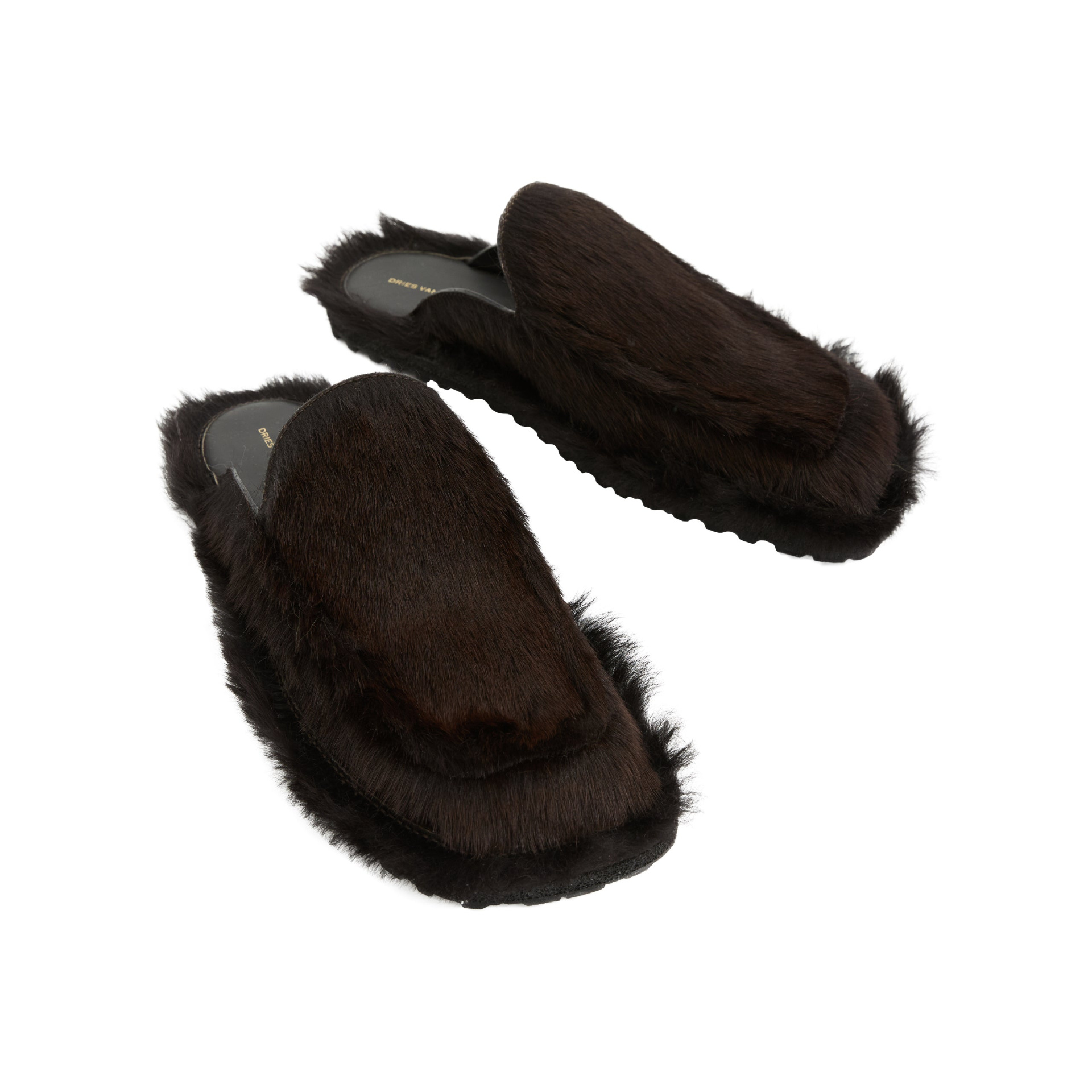 Dries Van Noten Fur Slides