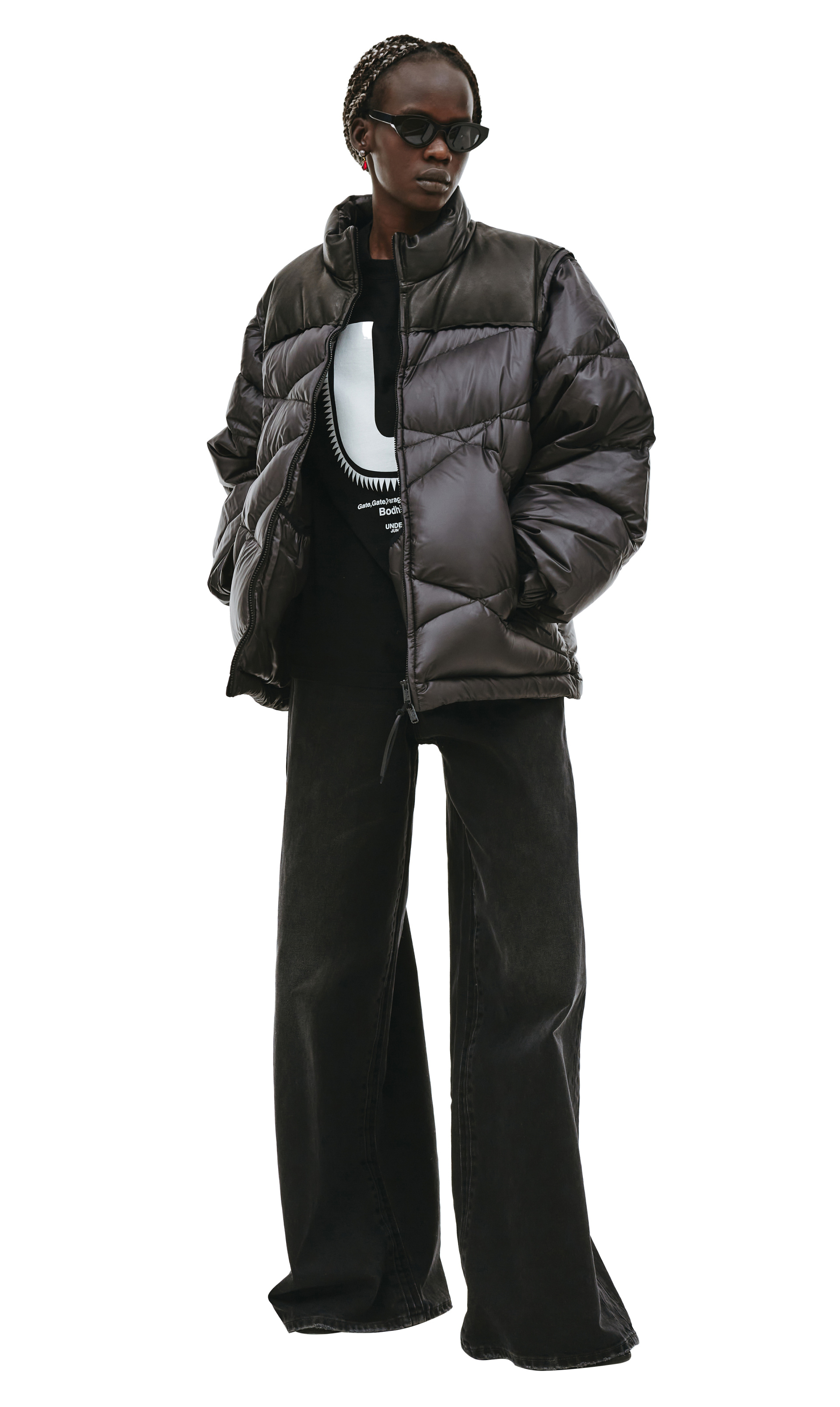 Undercover Black Quilted Down Jacket