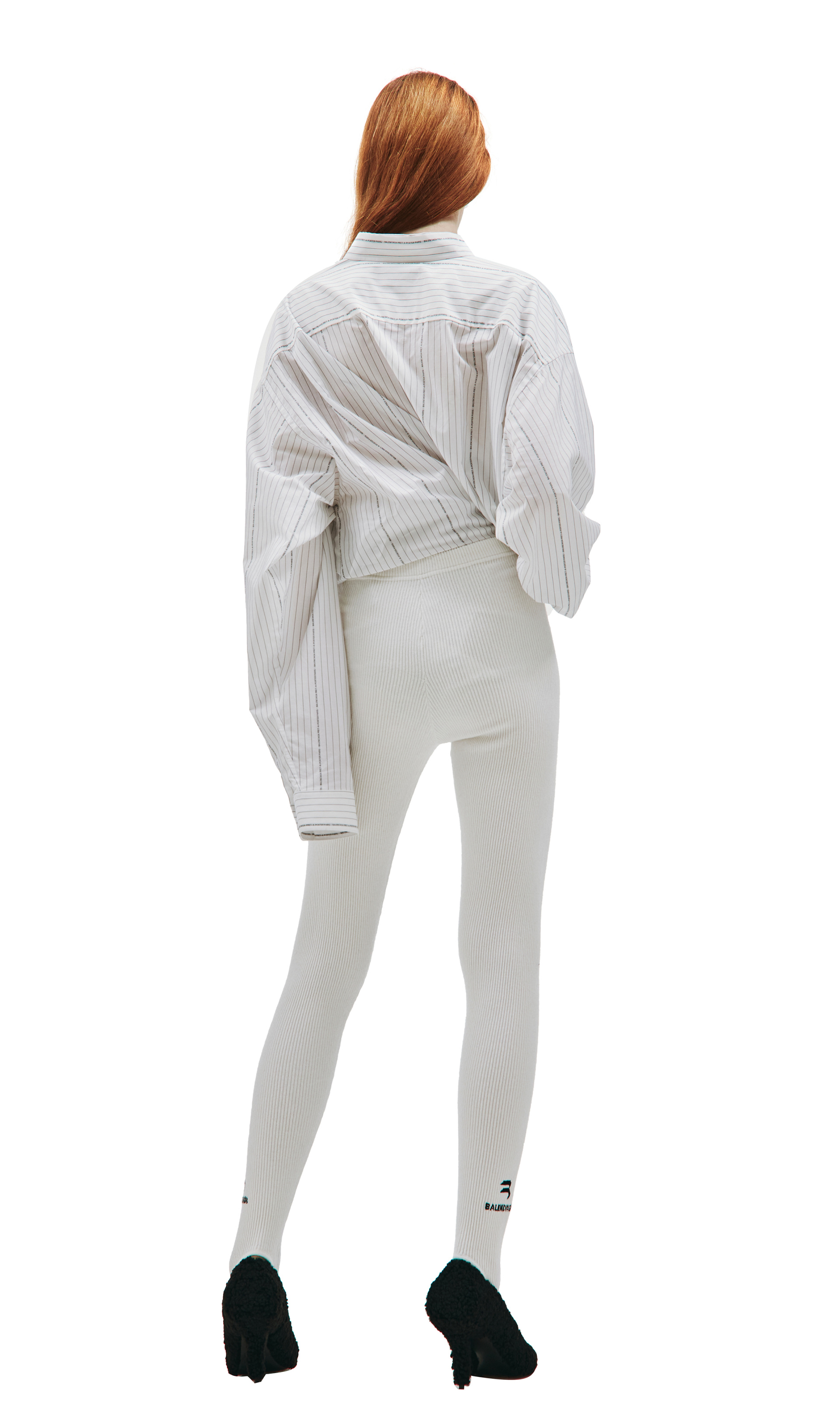 Balenciaga Leggings in white with loops