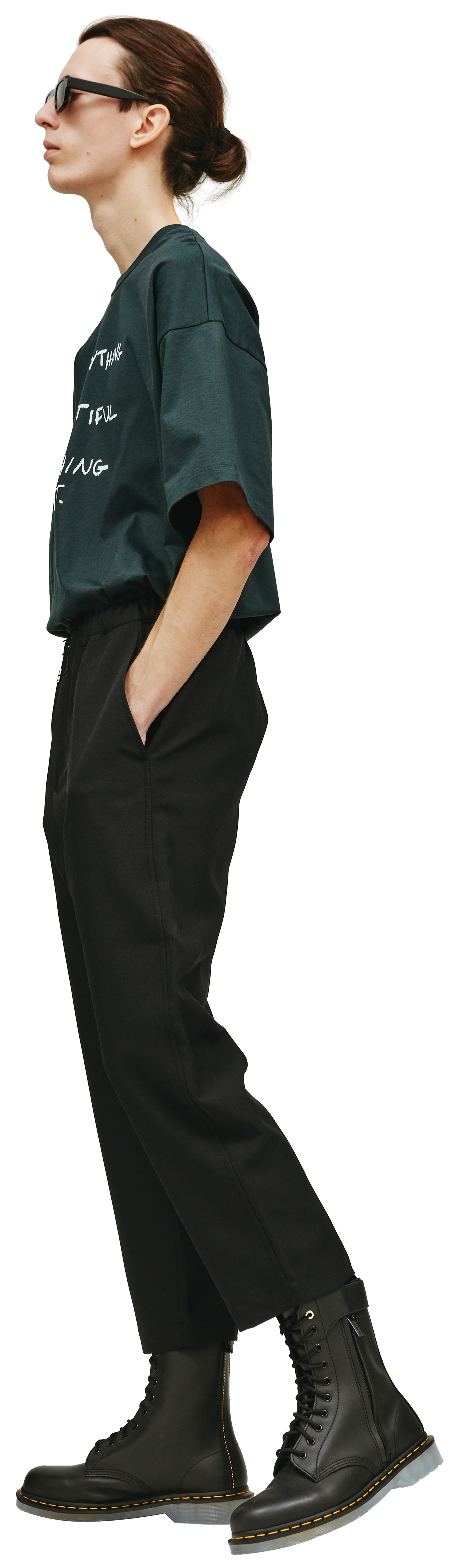 OAMC Cropped drawcord trousers