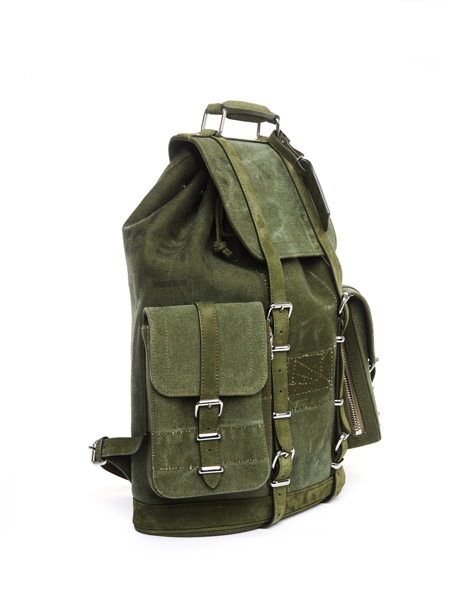 Readymade Distressed Military Cotton Backpack