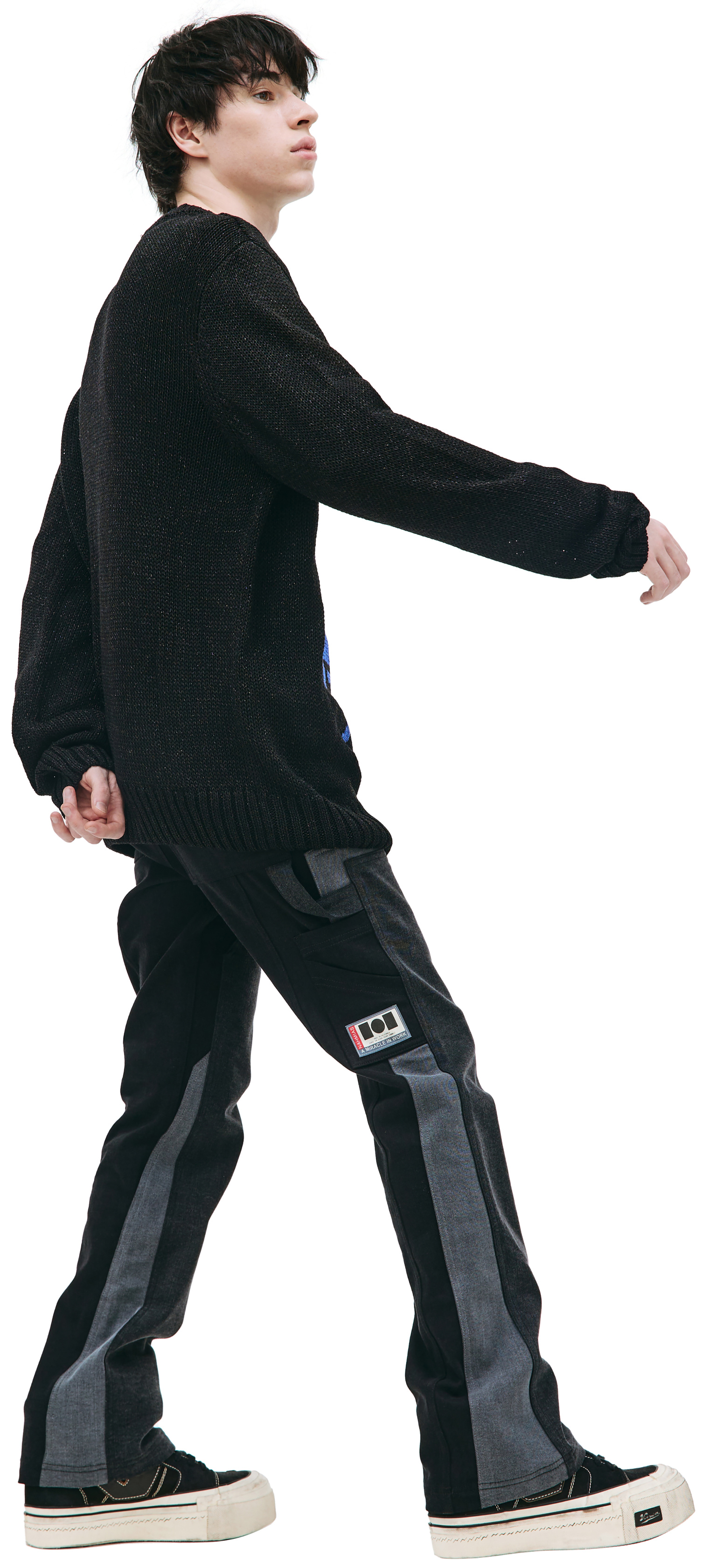 Midnight Studios Face knit sweater