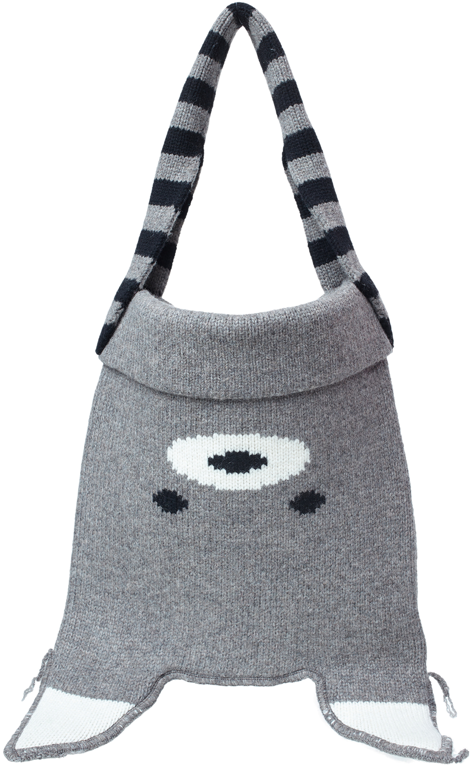 CHARLES JEFFREY LOVERBOY Raccoon knitted bag