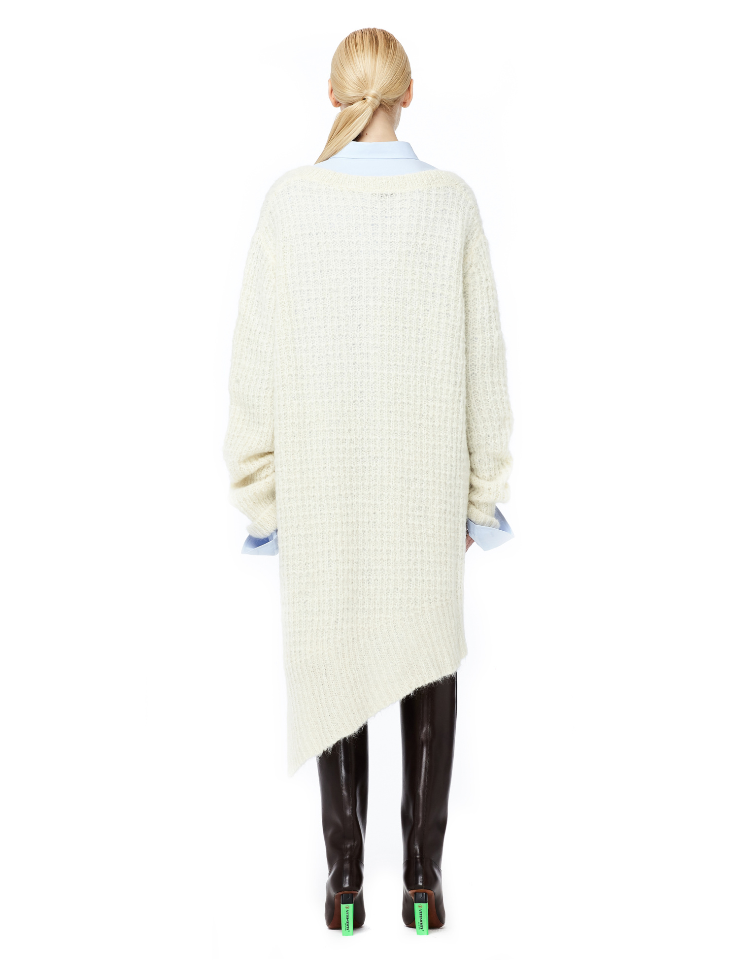 Ann Demeulemeester Асимметричное платье-свитер oversize