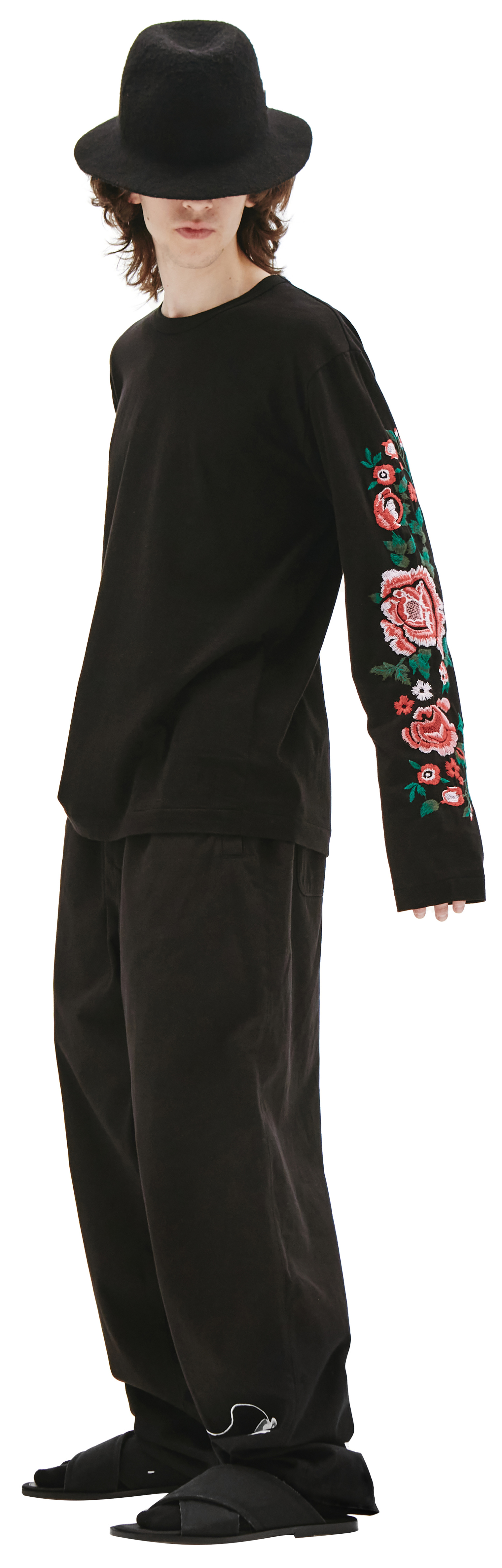Comme des Garcons Homme plus Longsleeve with rose embroidery