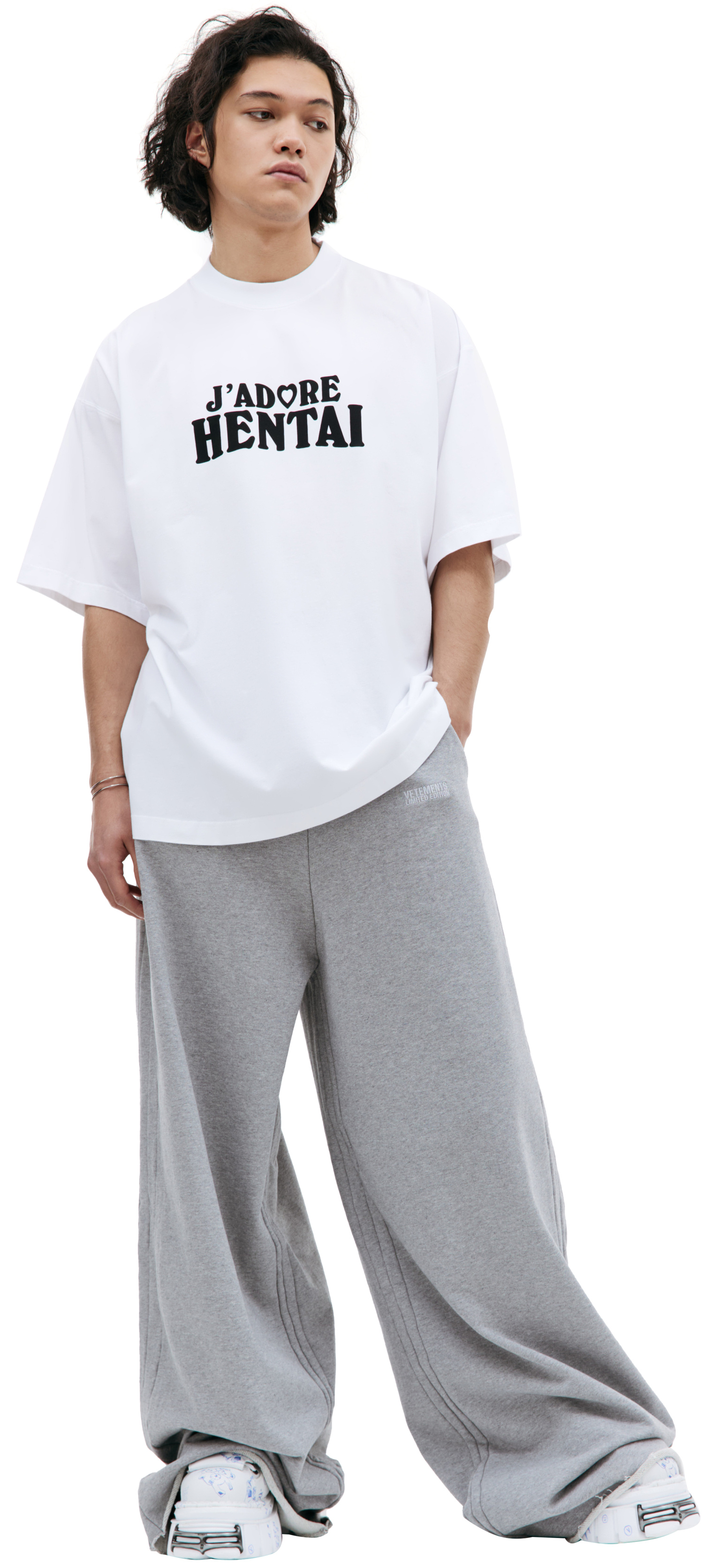 VETEMENTS White \'J\'adore Hentai\' t-shirt