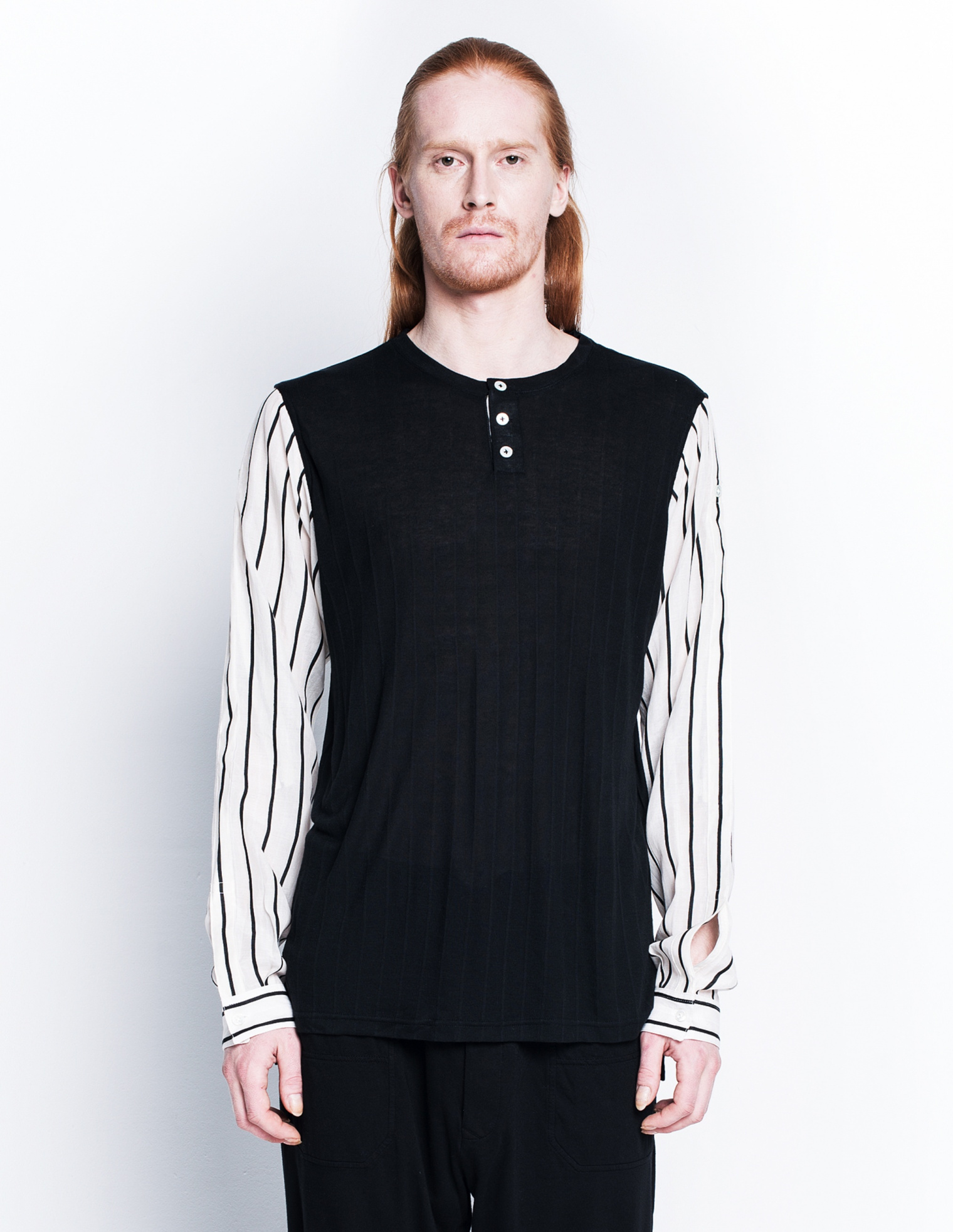 Ann Demeulemeester Long sleeve henley shirt