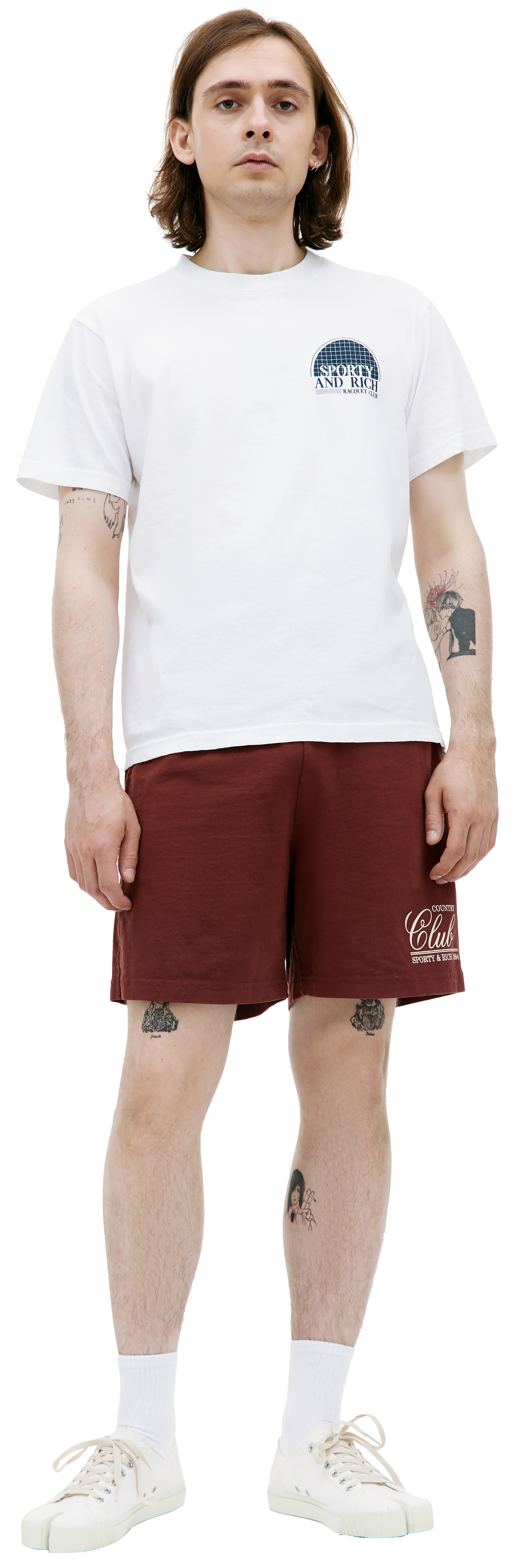 SPORTY & RICH \'Racquet club\' printed t-shirt