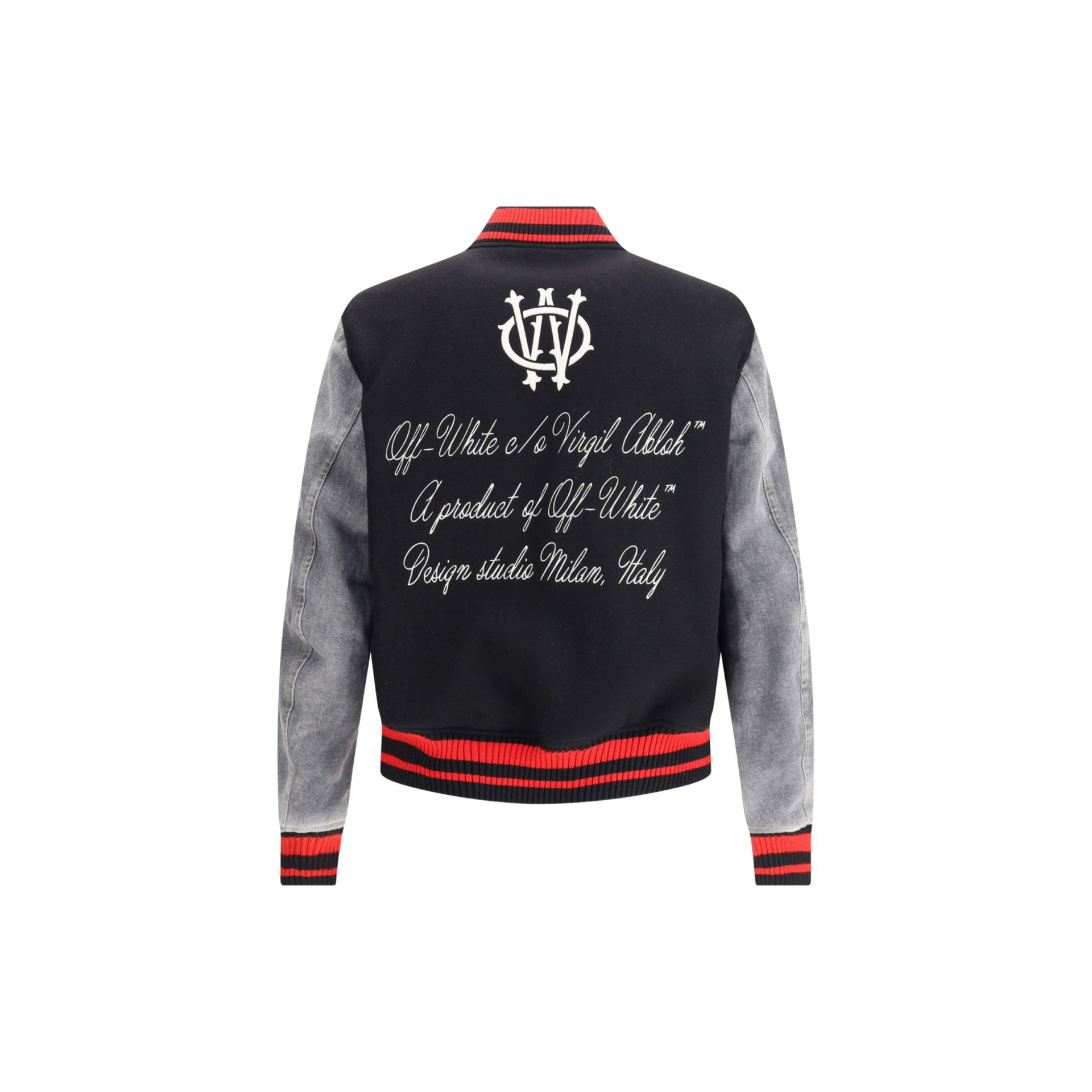 Off White Gothinc OW Wool Den Reg Varsity Bomber